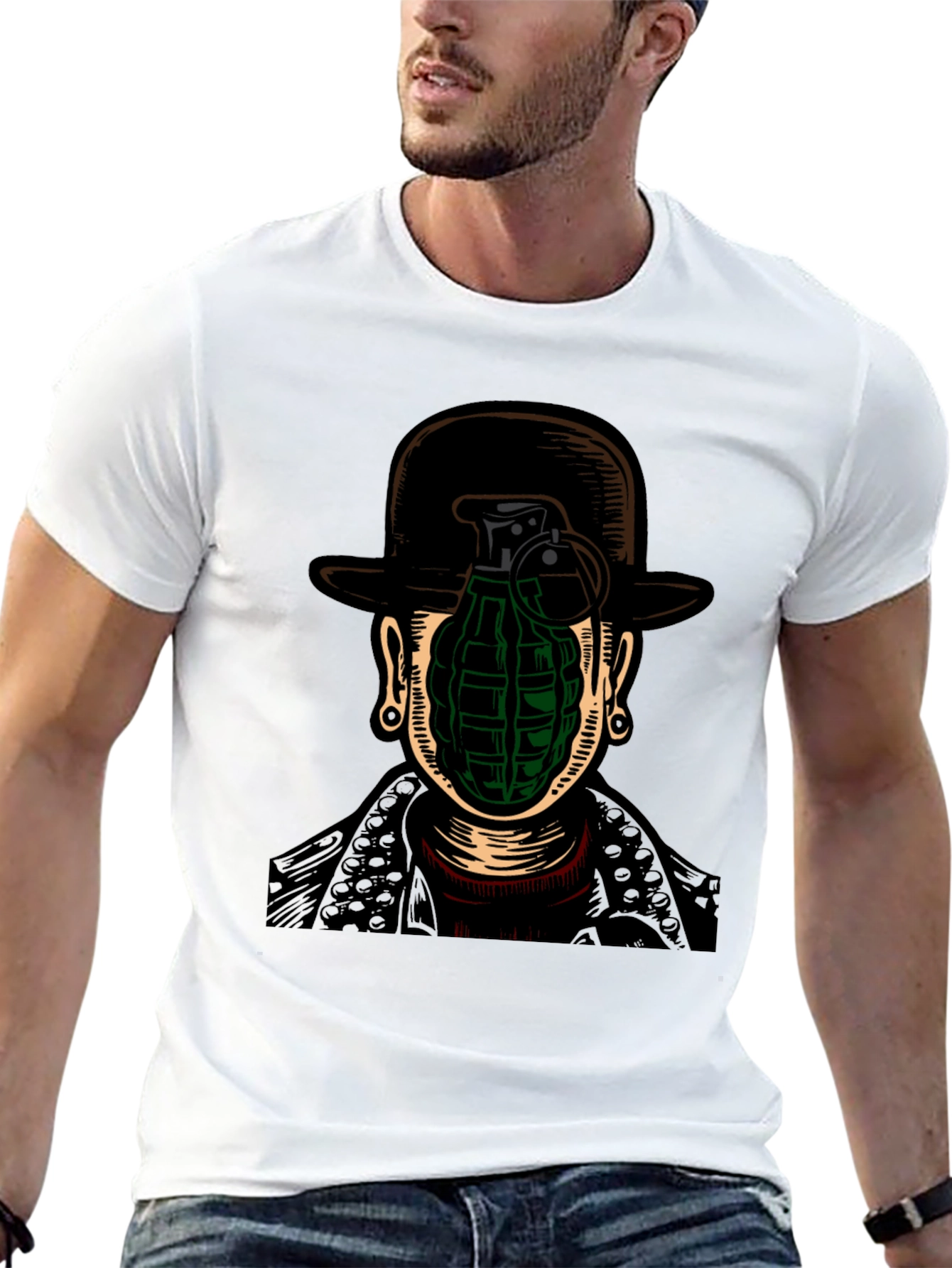 Grenade Head T-Shirt - Graphic Novelty Tee
