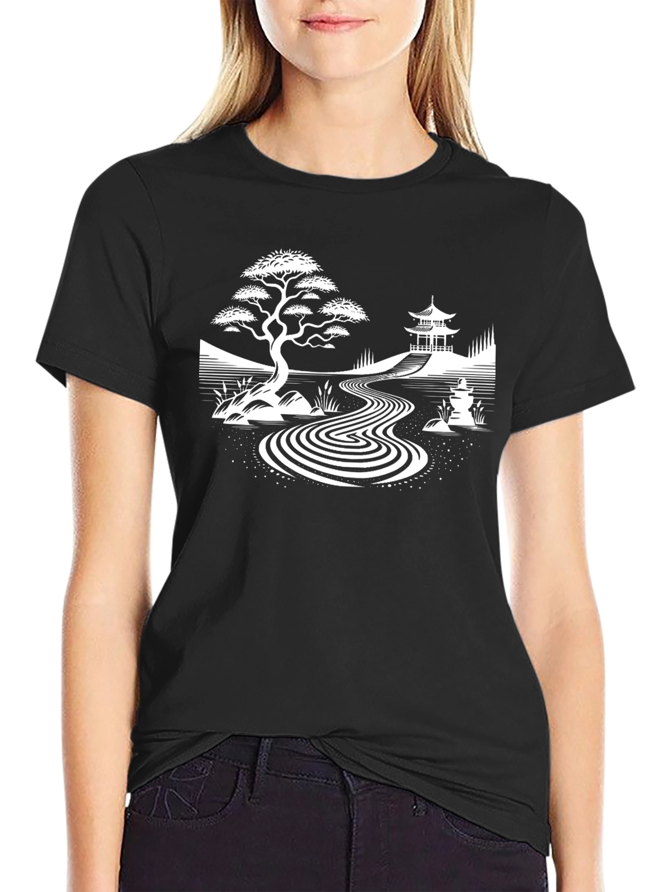 Zen Garden T-Shirt - Peaceful Japanese Design