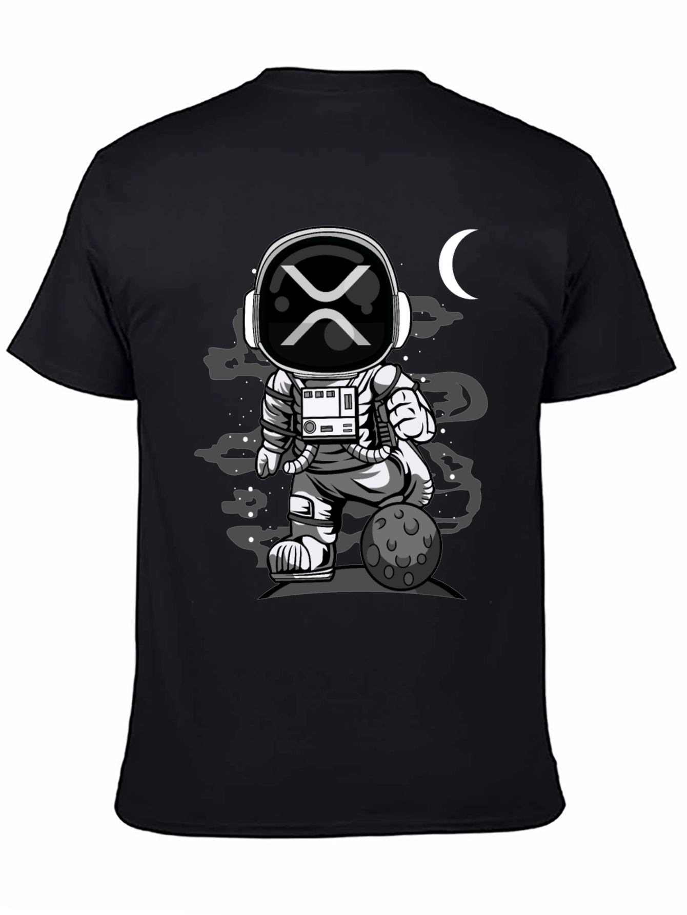 Astronaut XRP Moon T-Shirt - Crypto Space Tee