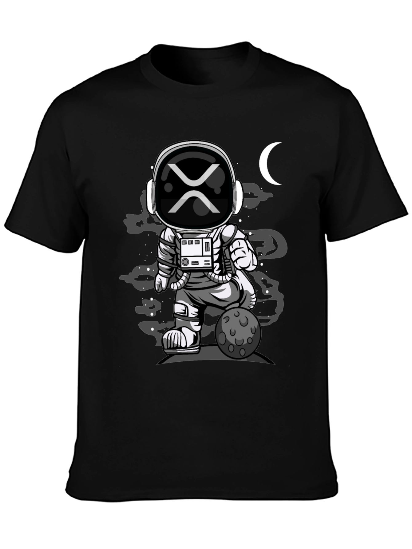 Astronaut XRP Moon T-Shirt - Crypto Space Tee