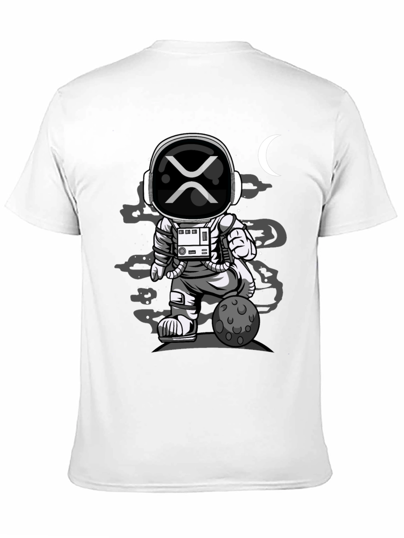 Astronaut XRP Moon T-Shirt - Crypto Space Tee