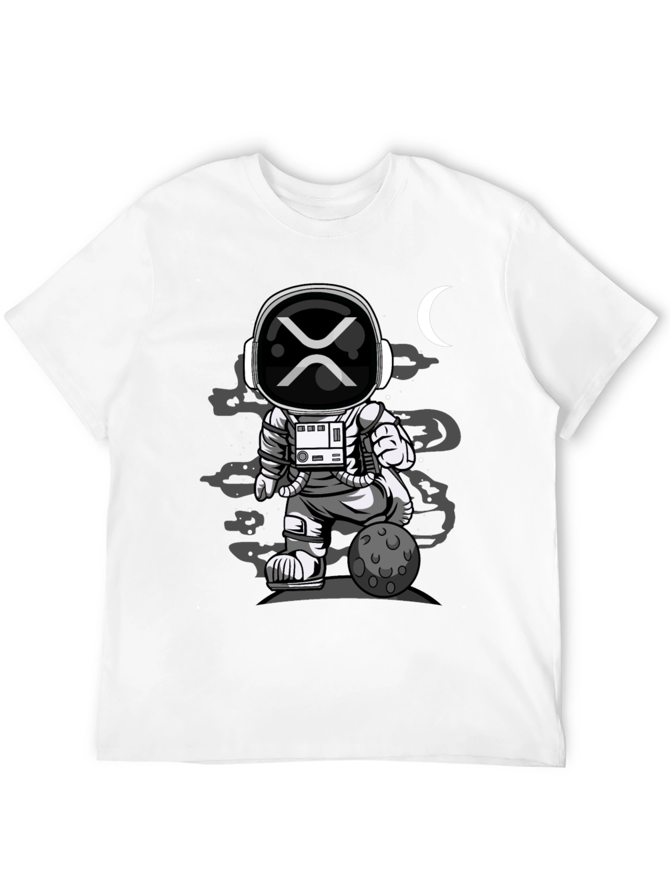 Astronaut XRP Moon T-Shirt - Crypto Space Tee