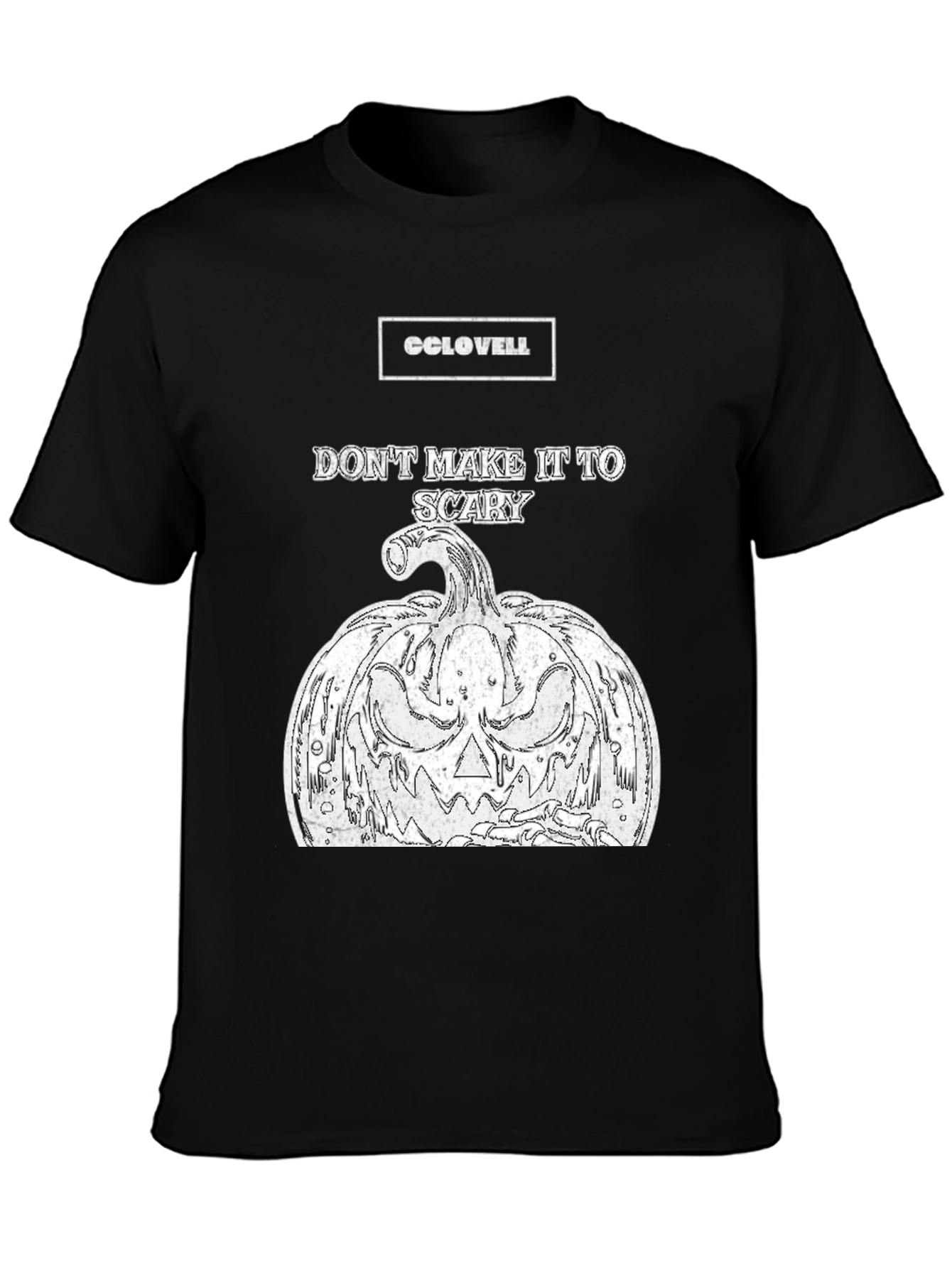 CCLOVELL Dont Make It Too Scary Halloween Pumpkin T-Shirt