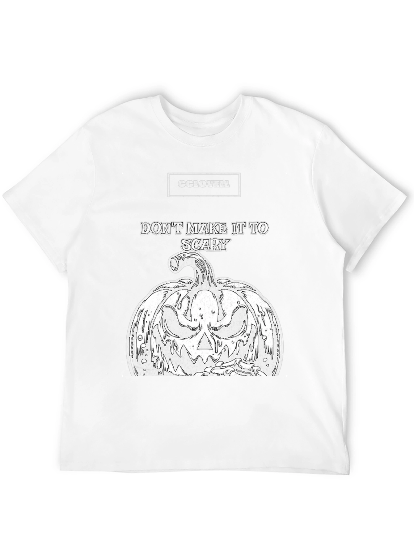 CCLOVELL Dont Make It Too Scary Halloween Pumpkin T-Shirt