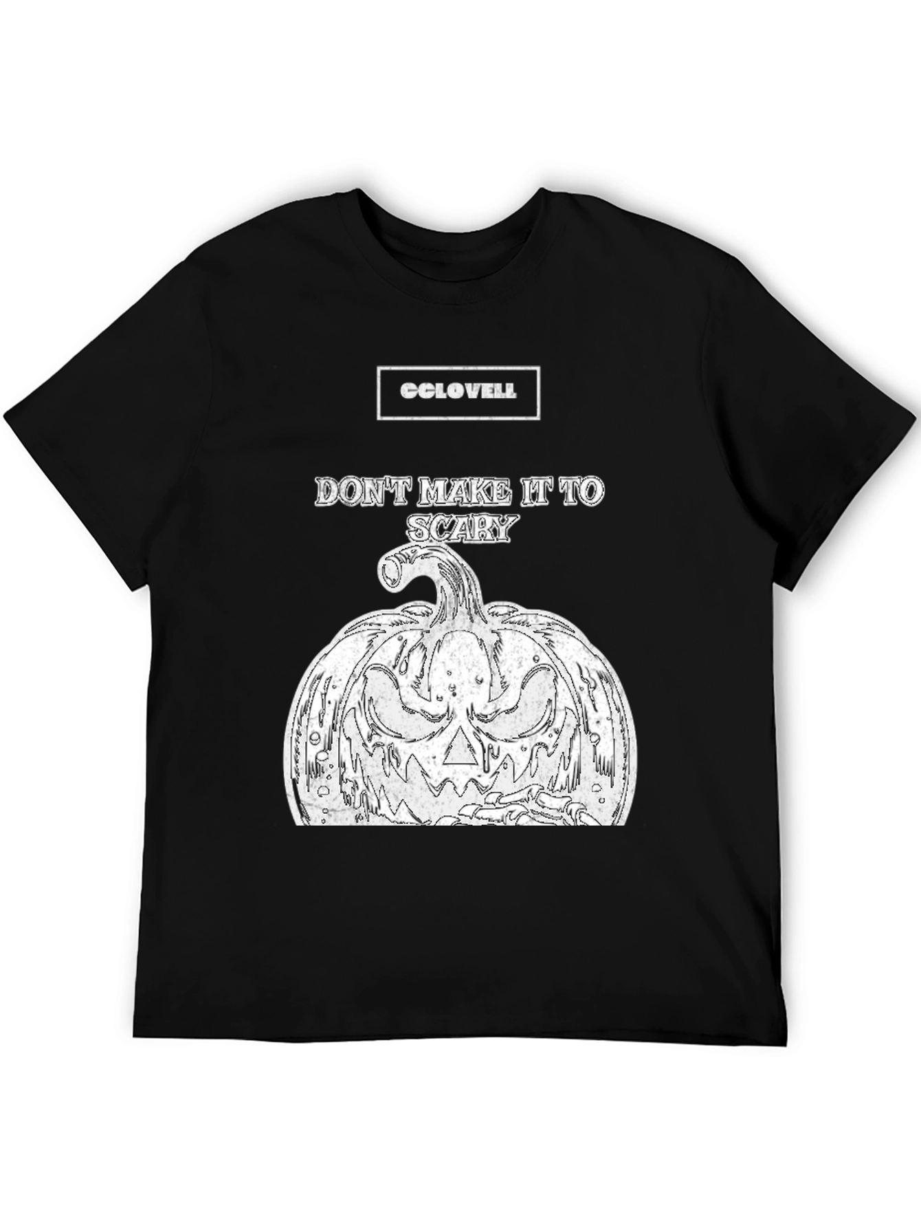 CCLOVELL Dont Make It Too Scary Halloween Pumpkin T-Shirt