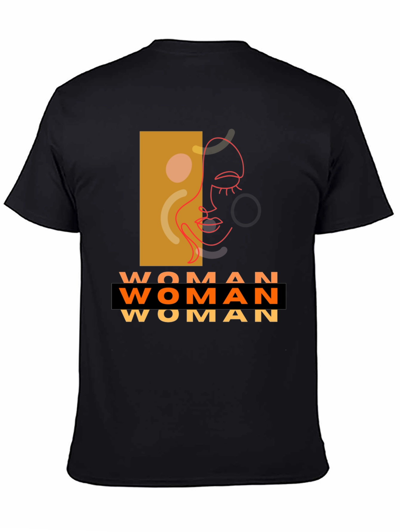 Woman Graphic Tee - Abstract Face Art Print Shirt
