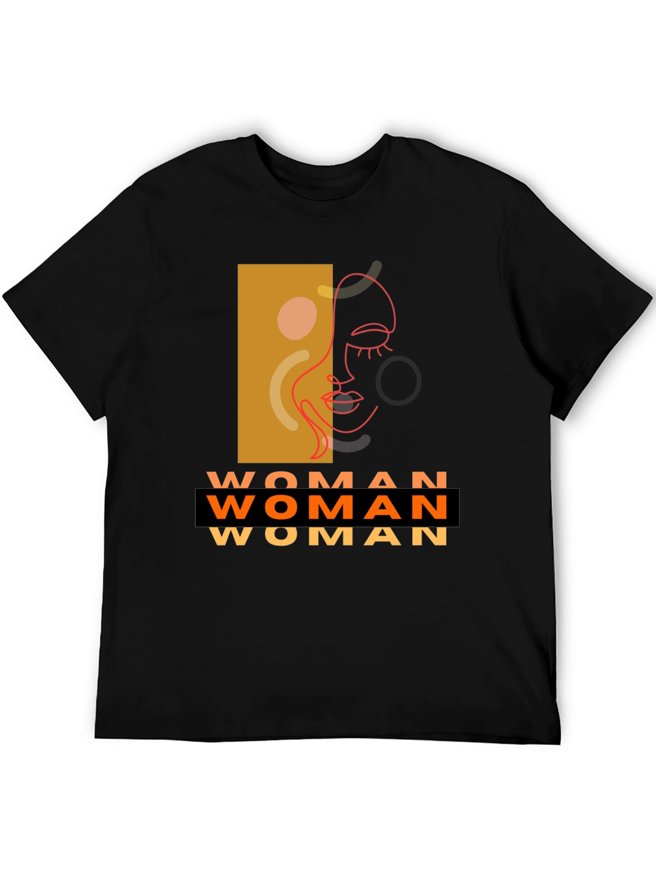 Woman Graphic Tee - Abstract Face Art Print Shirt