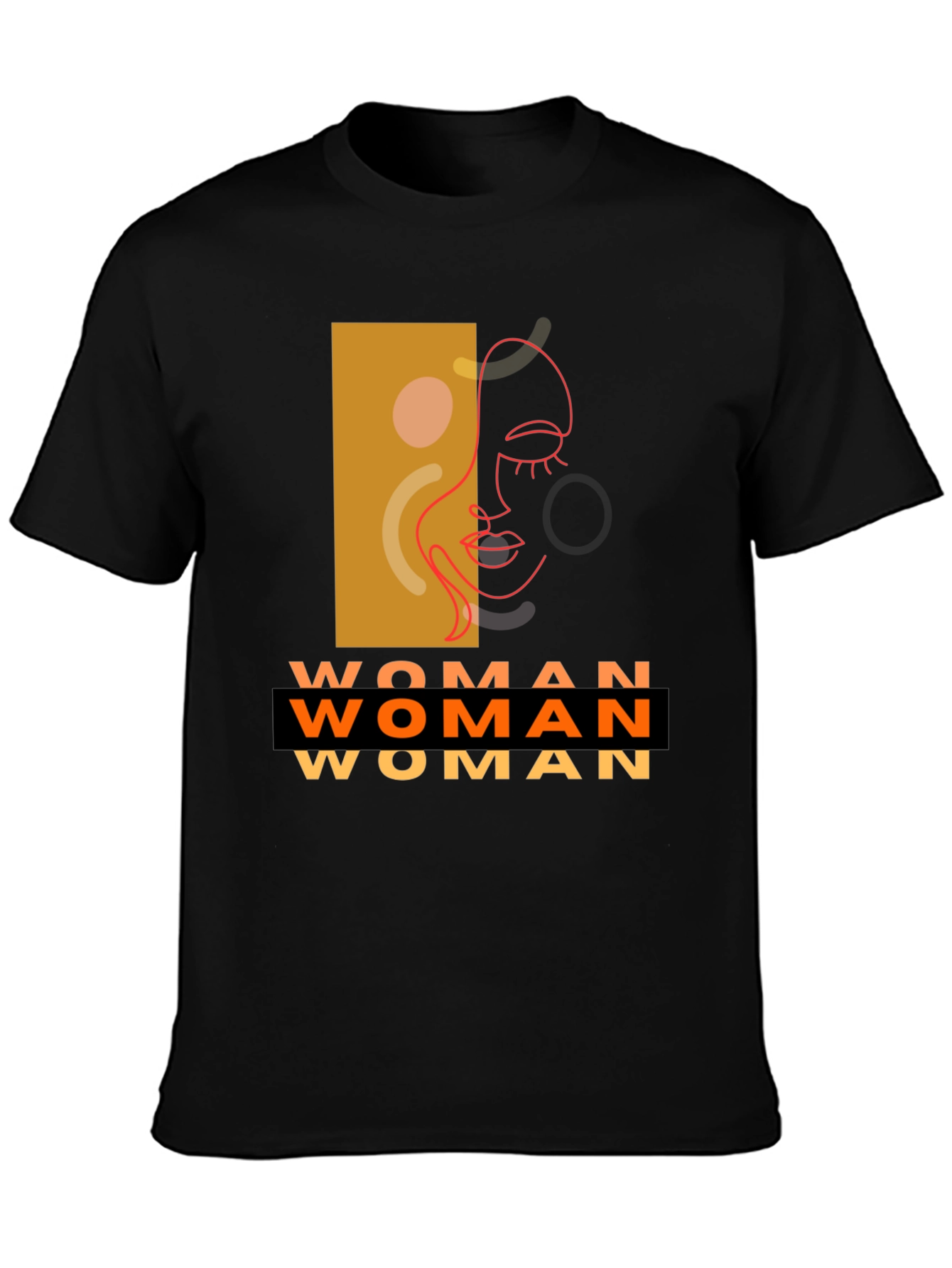 Woman Graphic Tee - Abstract Face Art Print Shirt