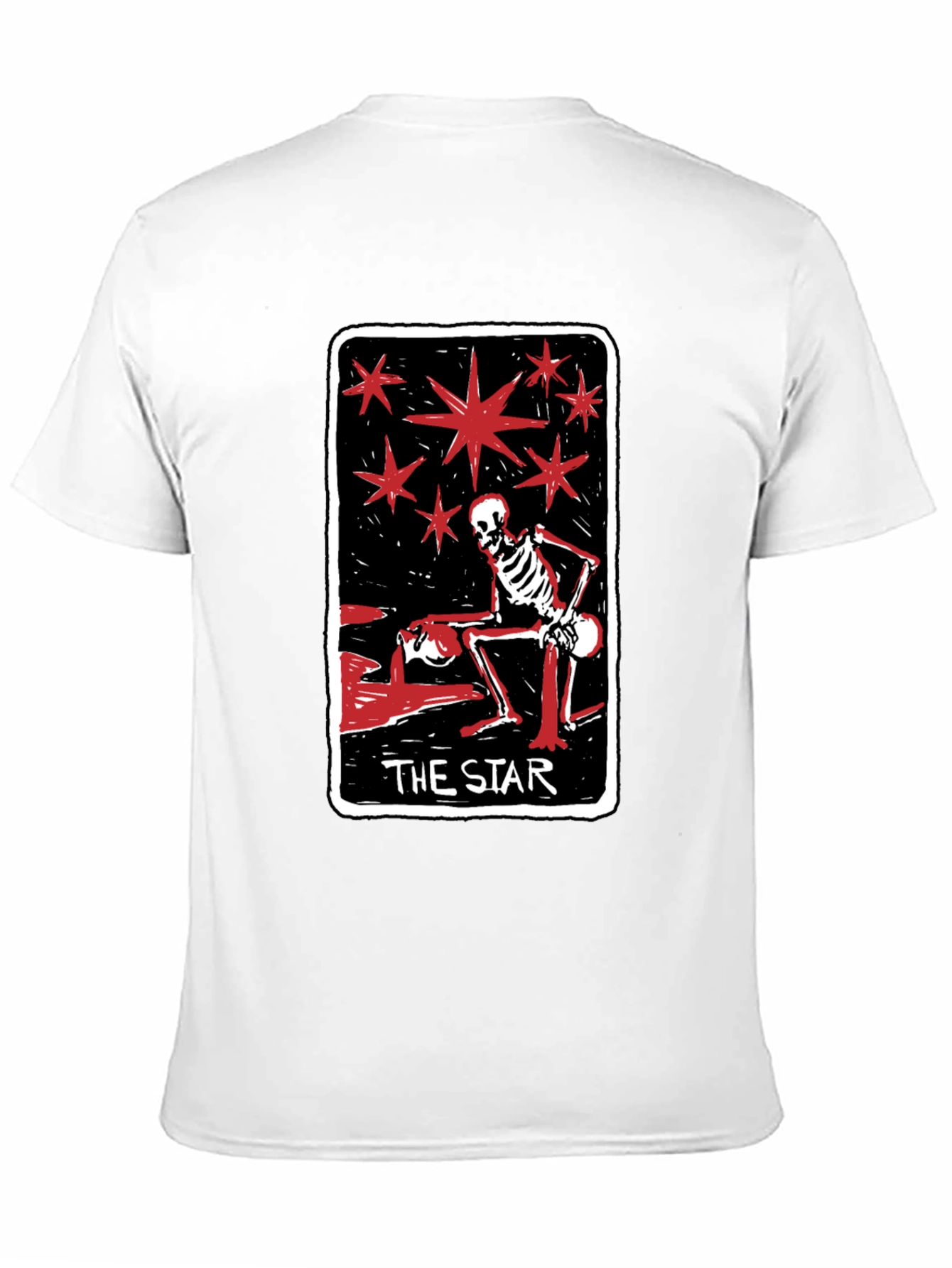 Skeleton The Star Tarot Card Graphic Tee