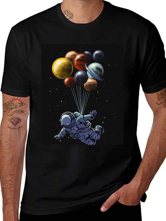 Astronaut Planets Graphic T-Shirt
