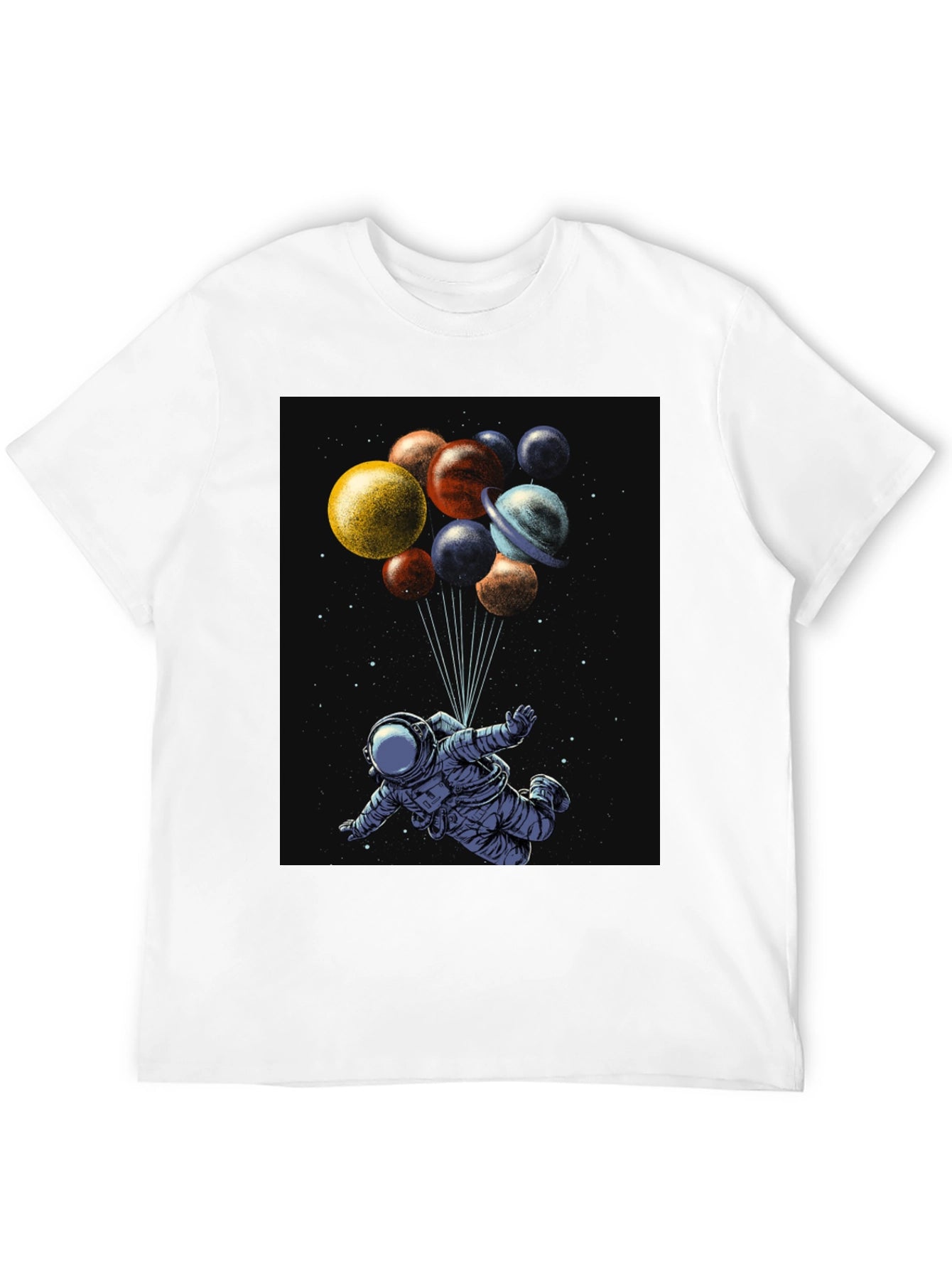 Astronaut Planets Graphic T-Shirt