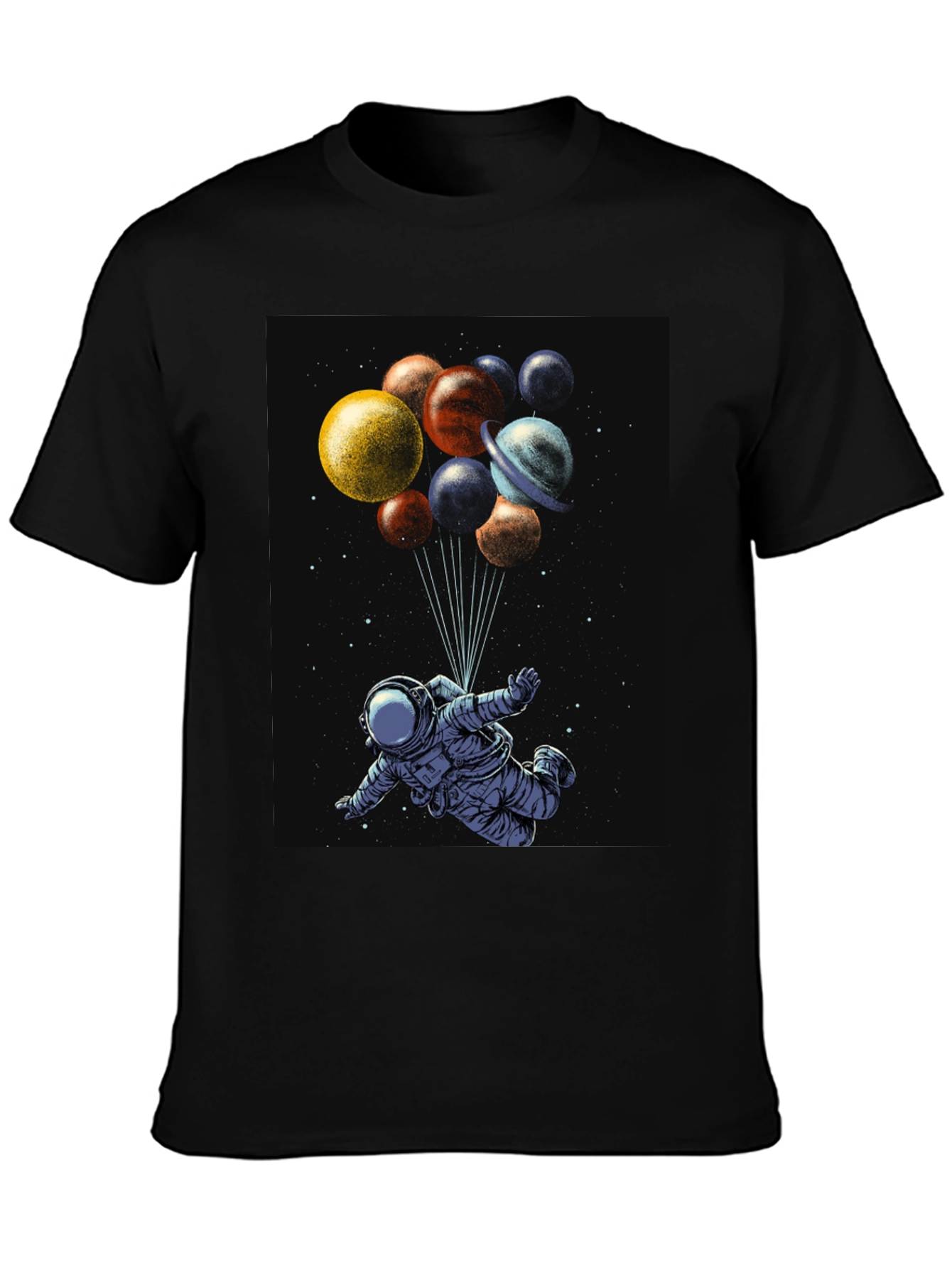 Astronaut Planets Graphic T-Shirt