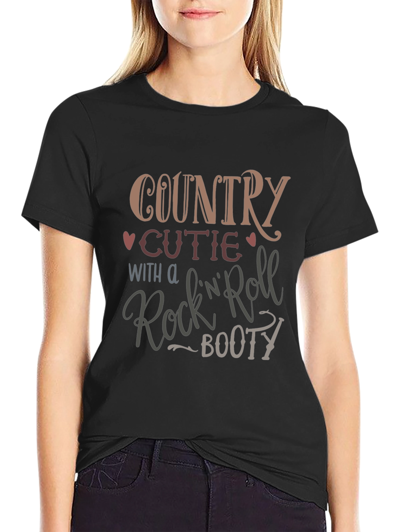 Country Cutie Rock N Roll Booty Graphic Tee