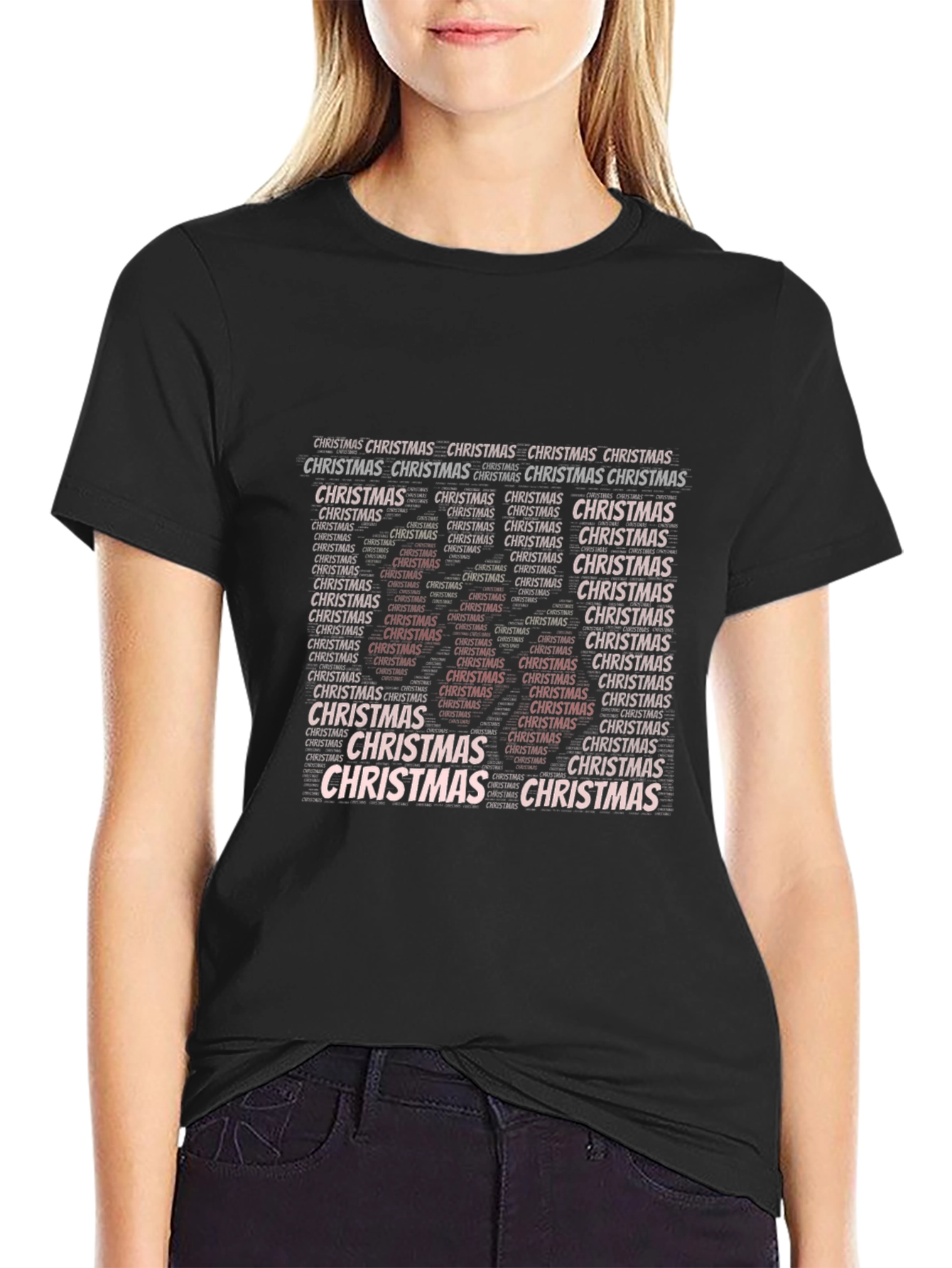 Christmas Tree Word Art T-Shirt