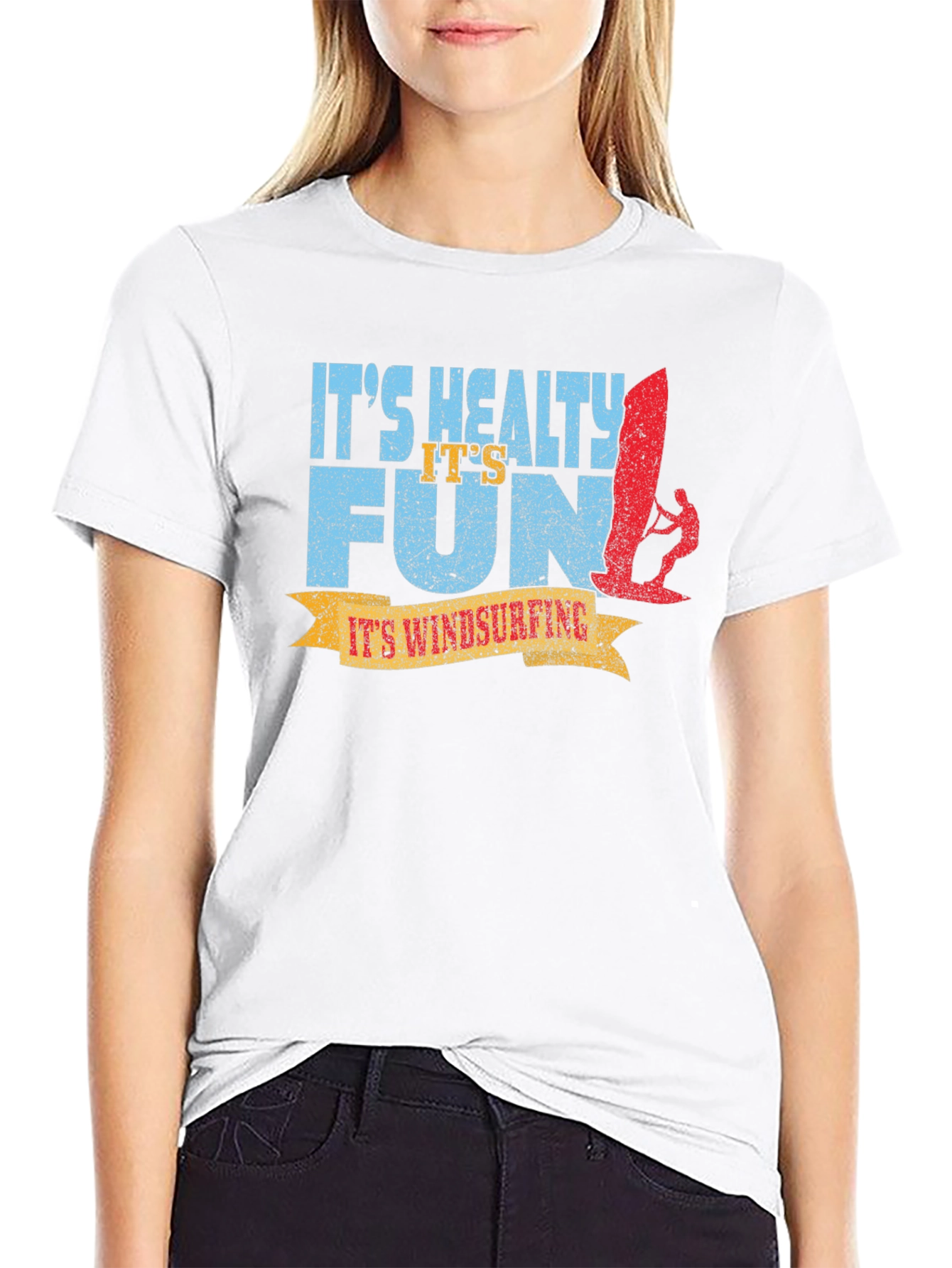 Its Windsurfing T-Shirt: Healthy Fun Graphic Tee