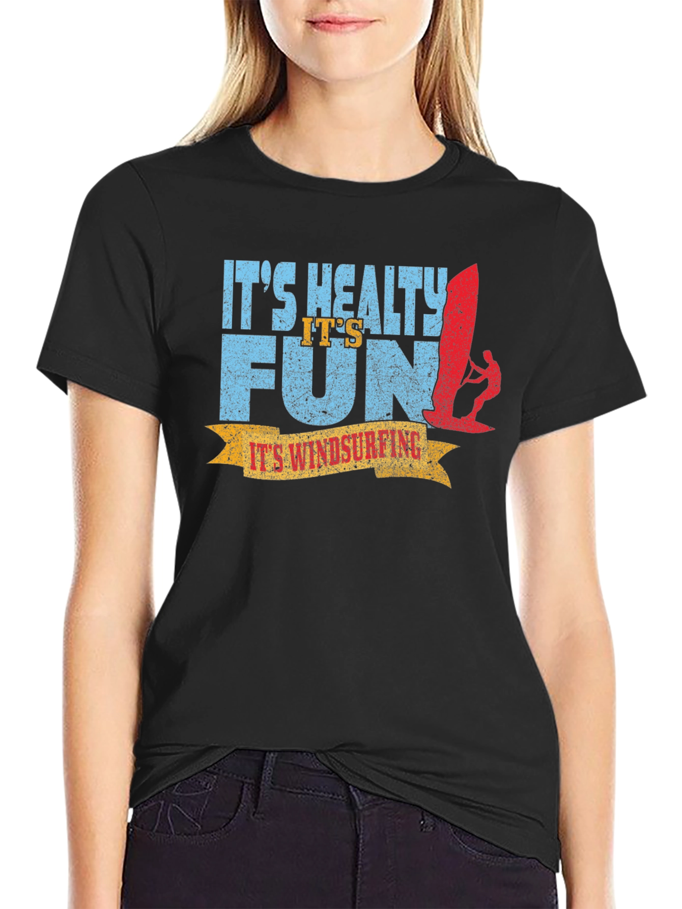 Its Windsurfing T-Shirt: Healthy Fun Graphic Tee