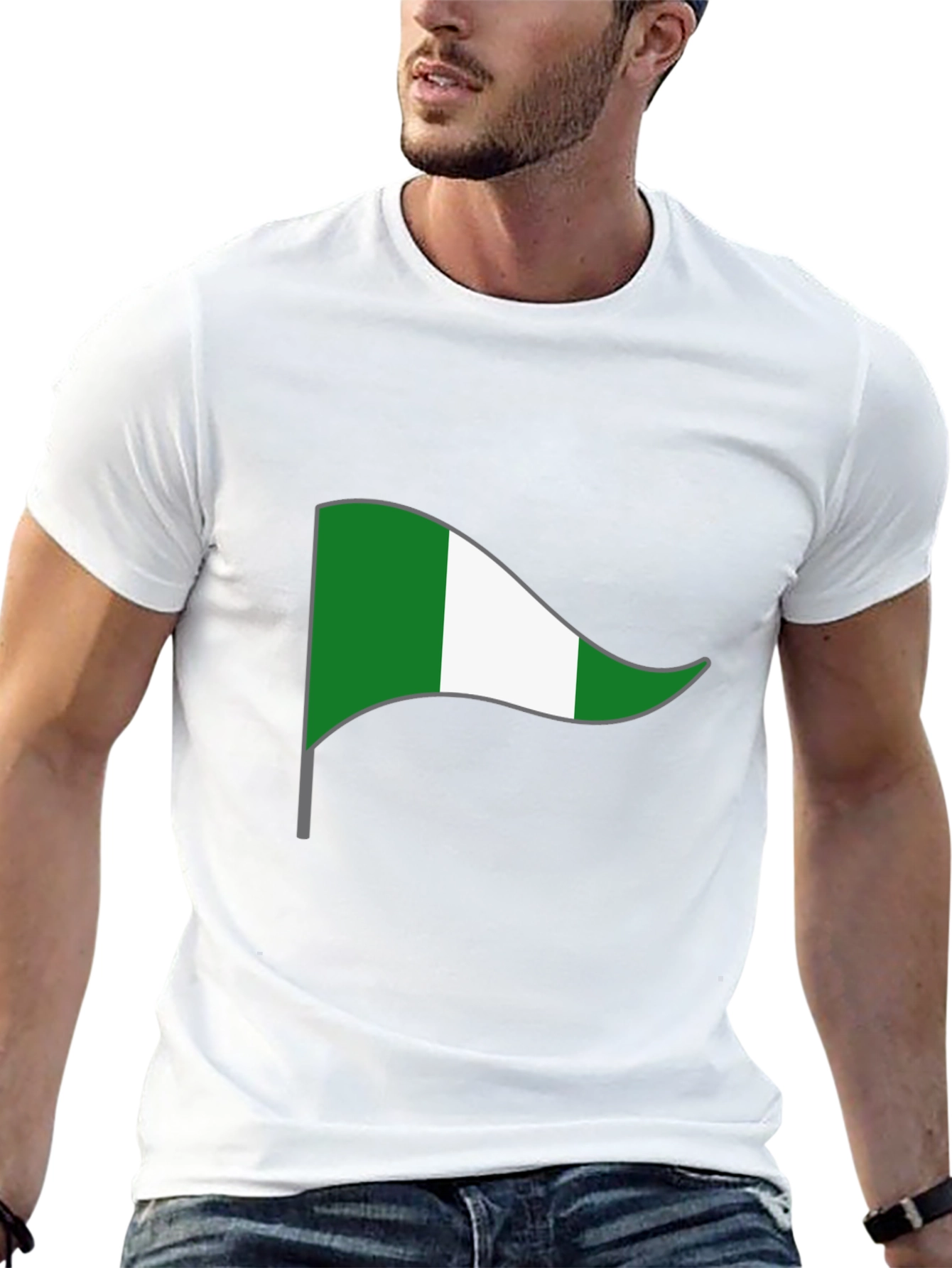 Nigeria Flag T-Shirt - Green and White Pride