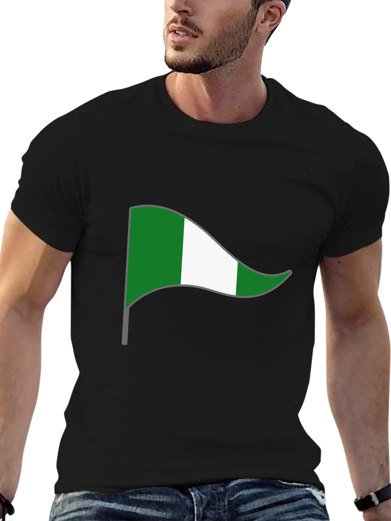 Nigeria Flag T-Shirt - Green and White Pride