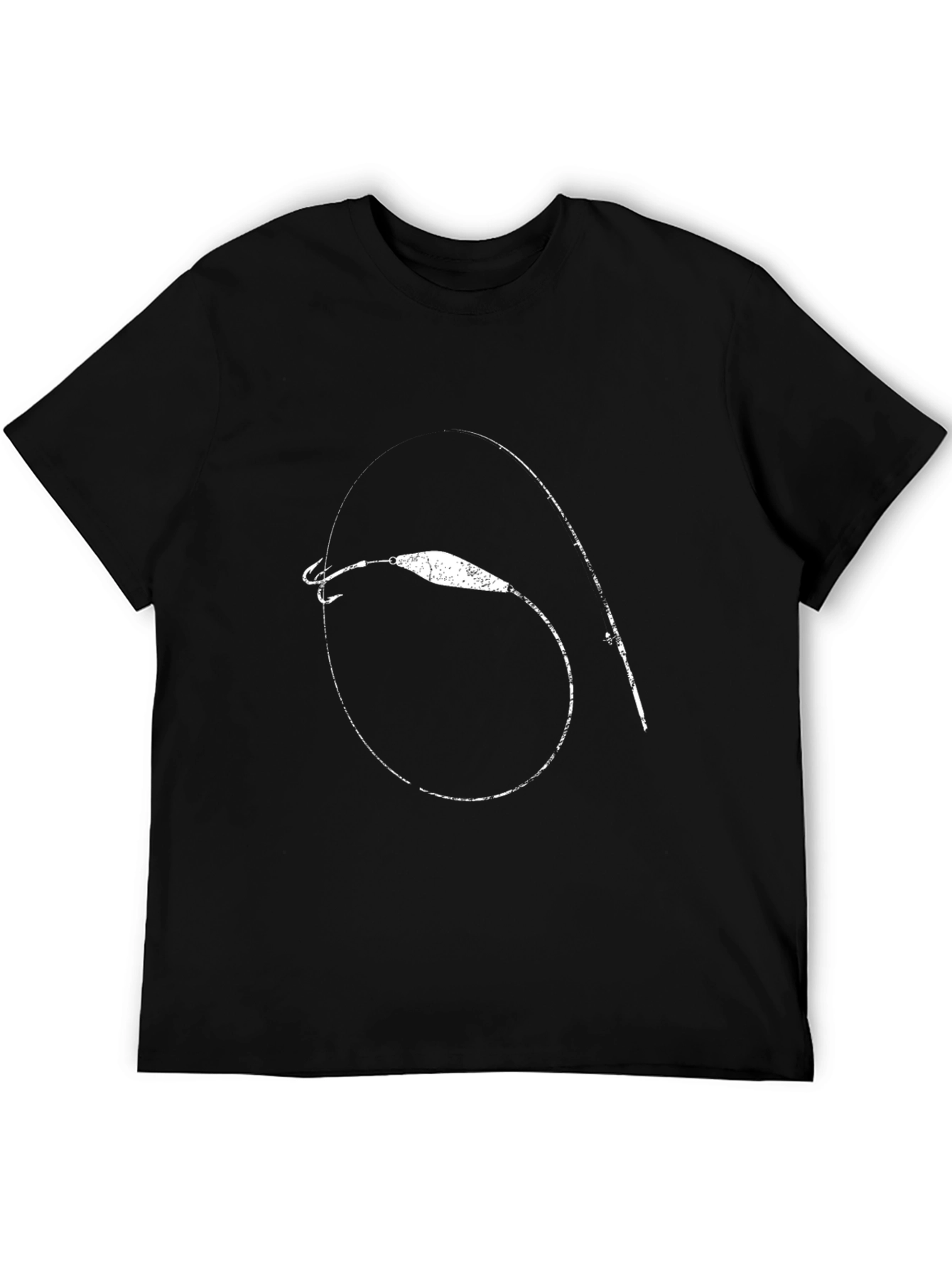 Fishing Lure Graphic Tee - Black Casual Comfort