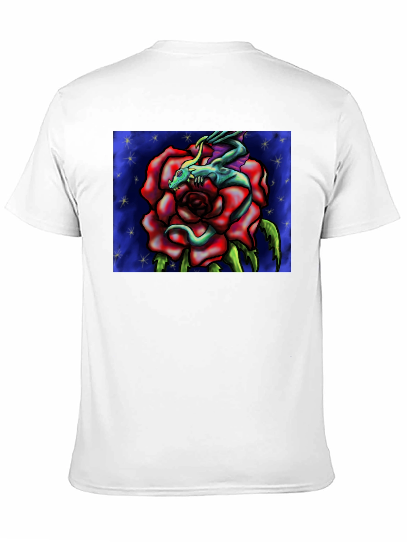 Dragon Rose Graphic Tee - Black