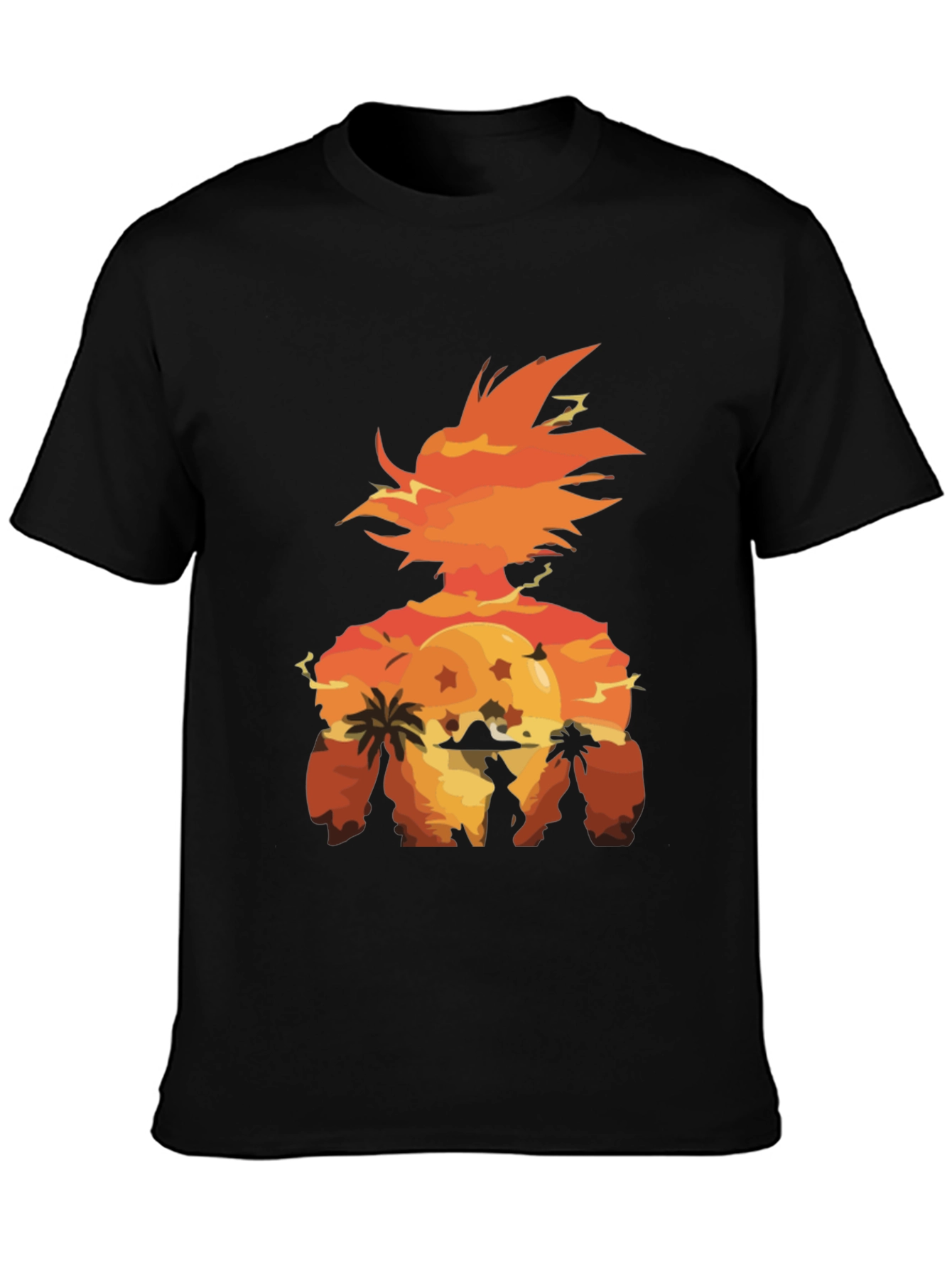 Goku Sunset Graphic Tee - Anime Style