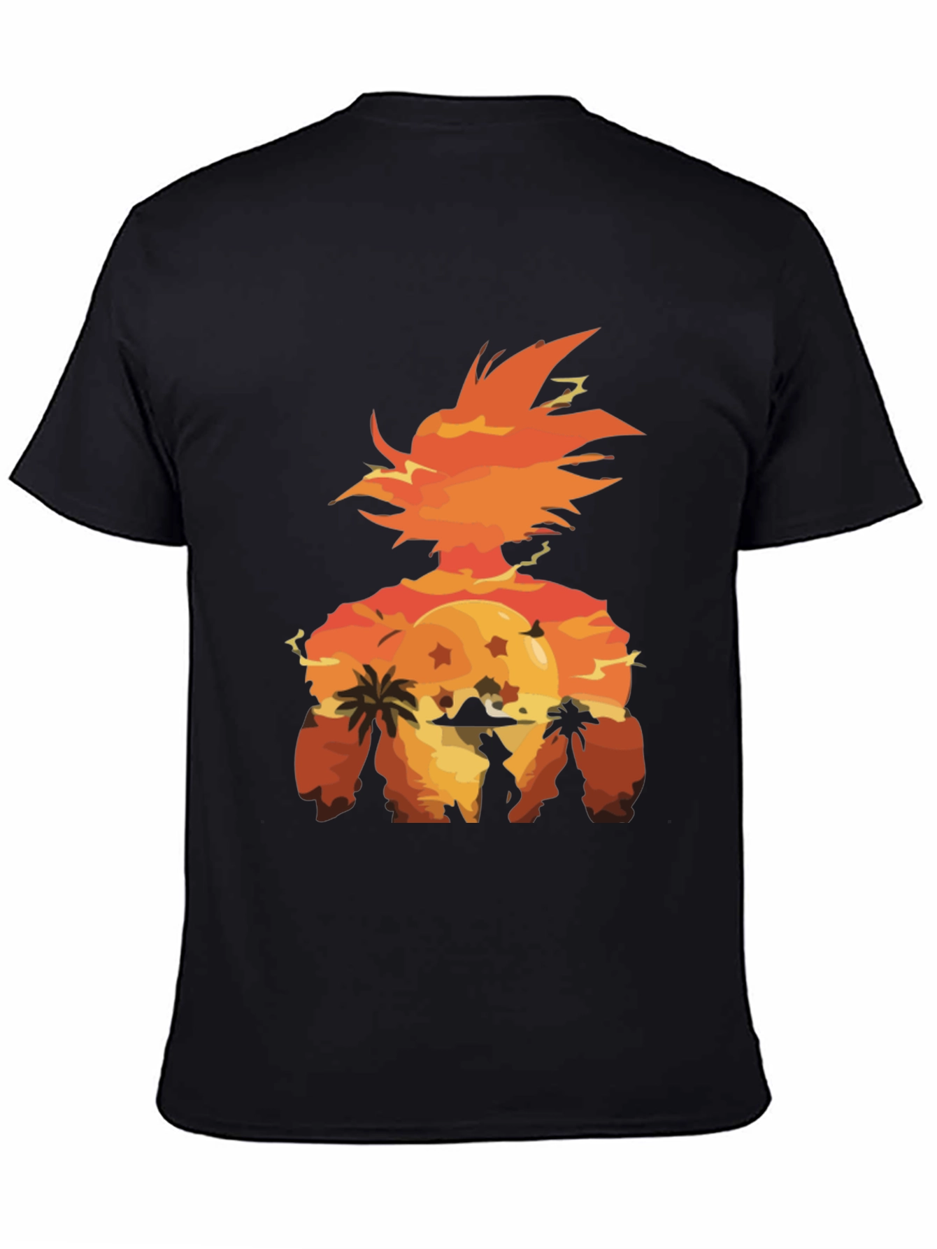 Goku Sunset Graphic Tee - Anime Style