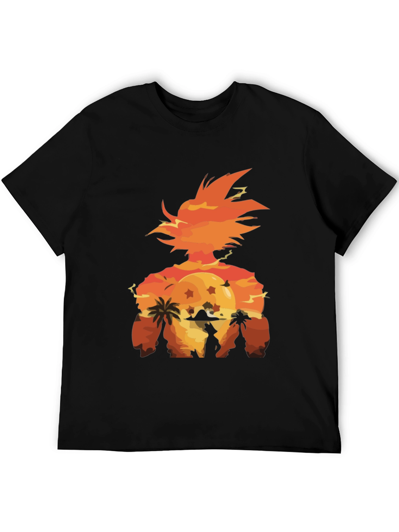 Goku Sunset Graphic Tee - Anime Style