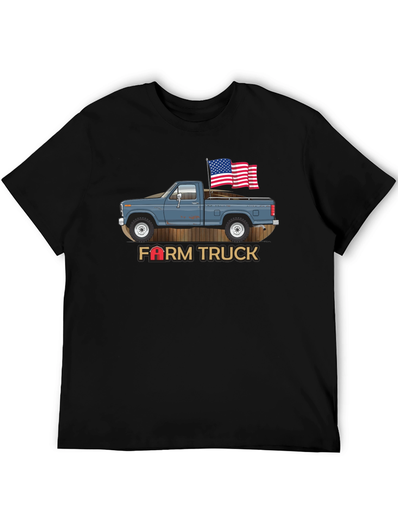 Farm Truck Patriotic Graphic Tee