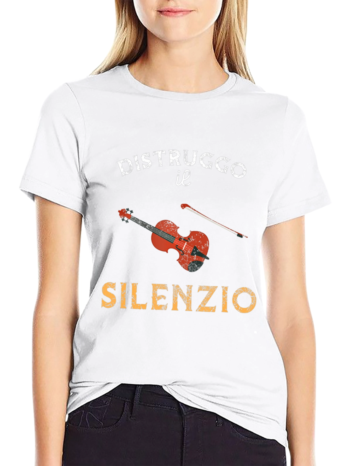 Distruggo il Silenzio Violin Graphic Tee