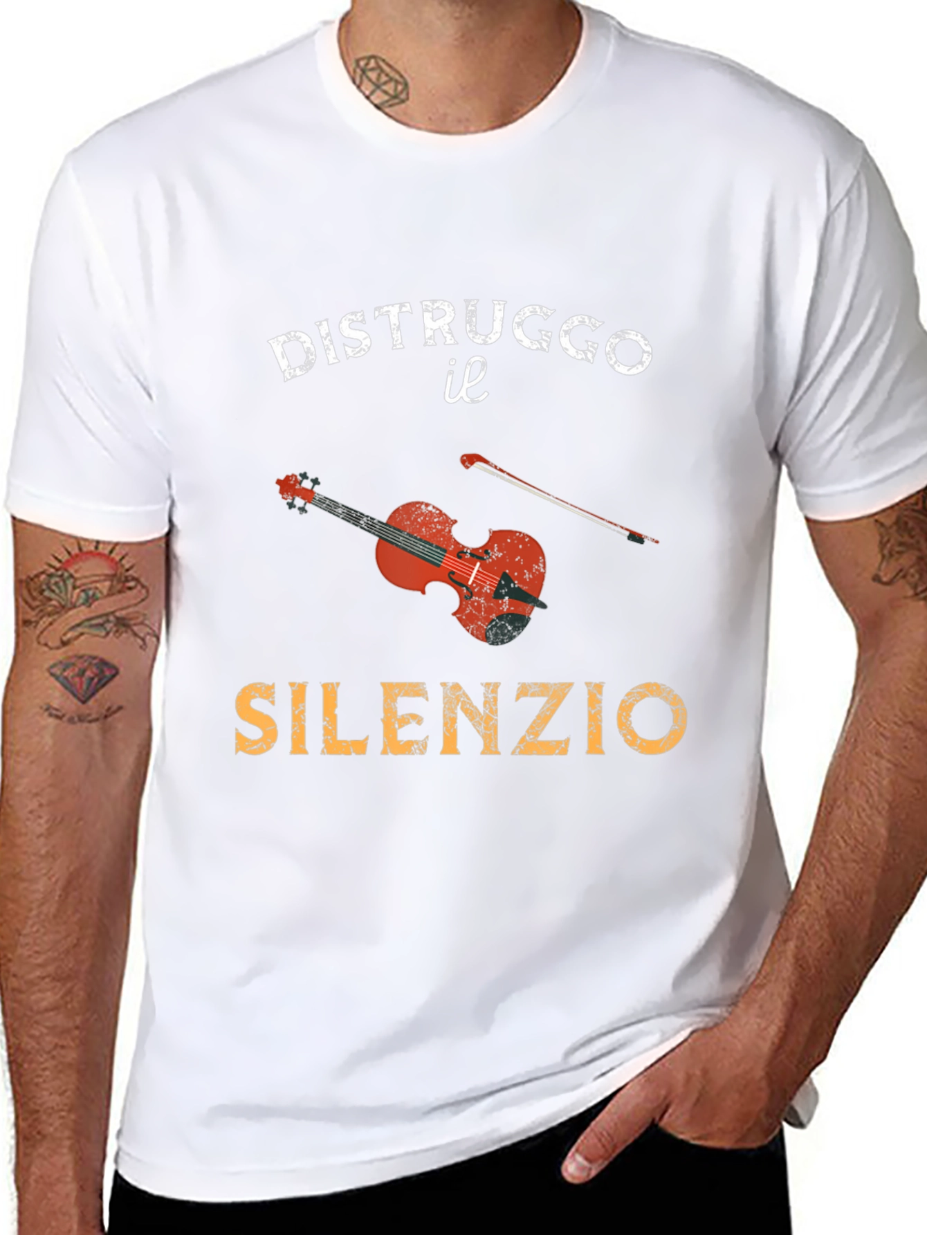 Distruggo il Silenzio Violin Graphic Tee