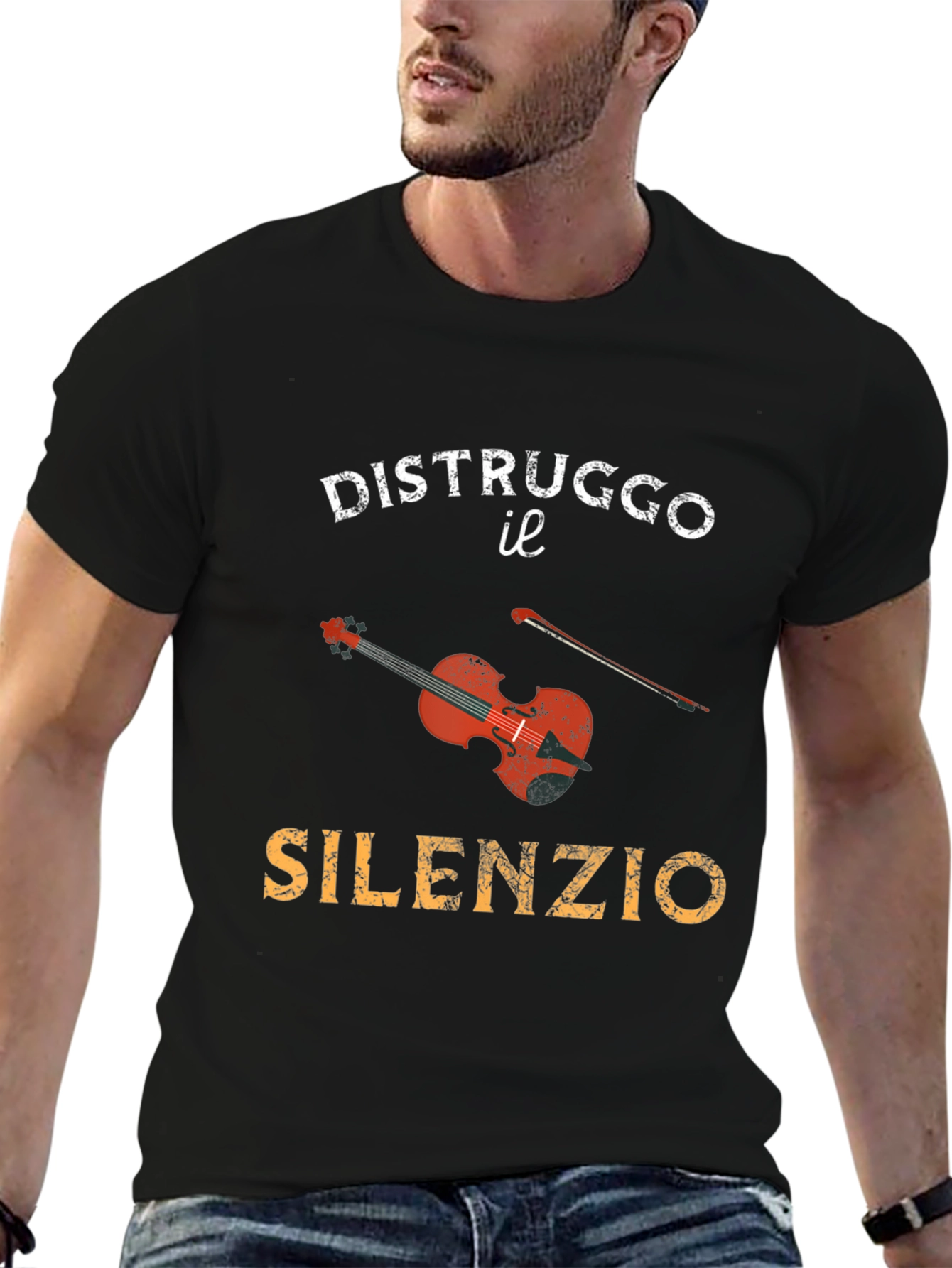 Distruggo il Silenzio Violin Graphic Tee