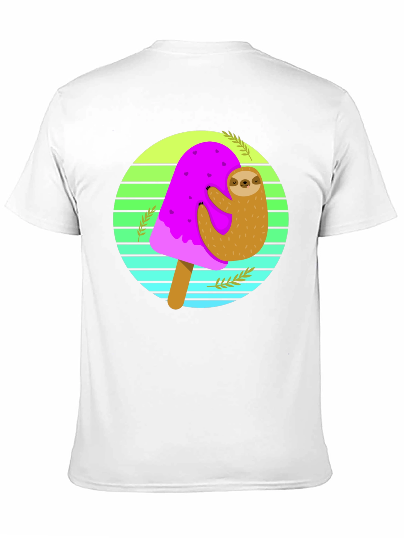 Sloth Ice Cream Graphic Tee - Comfy Cotton Blend