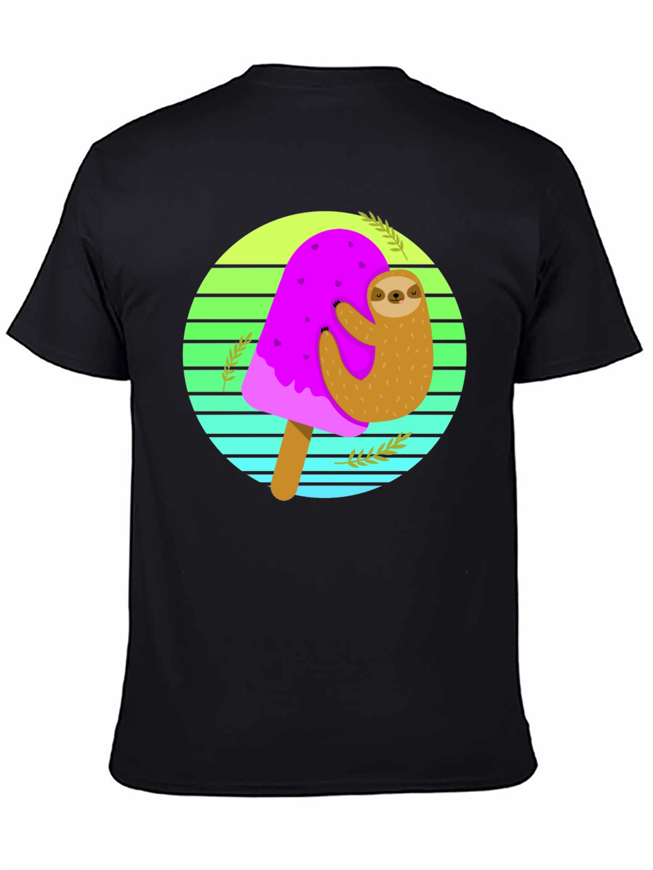 Sloth Ice Cream Graphic Tee - Comfy Cotton Blend