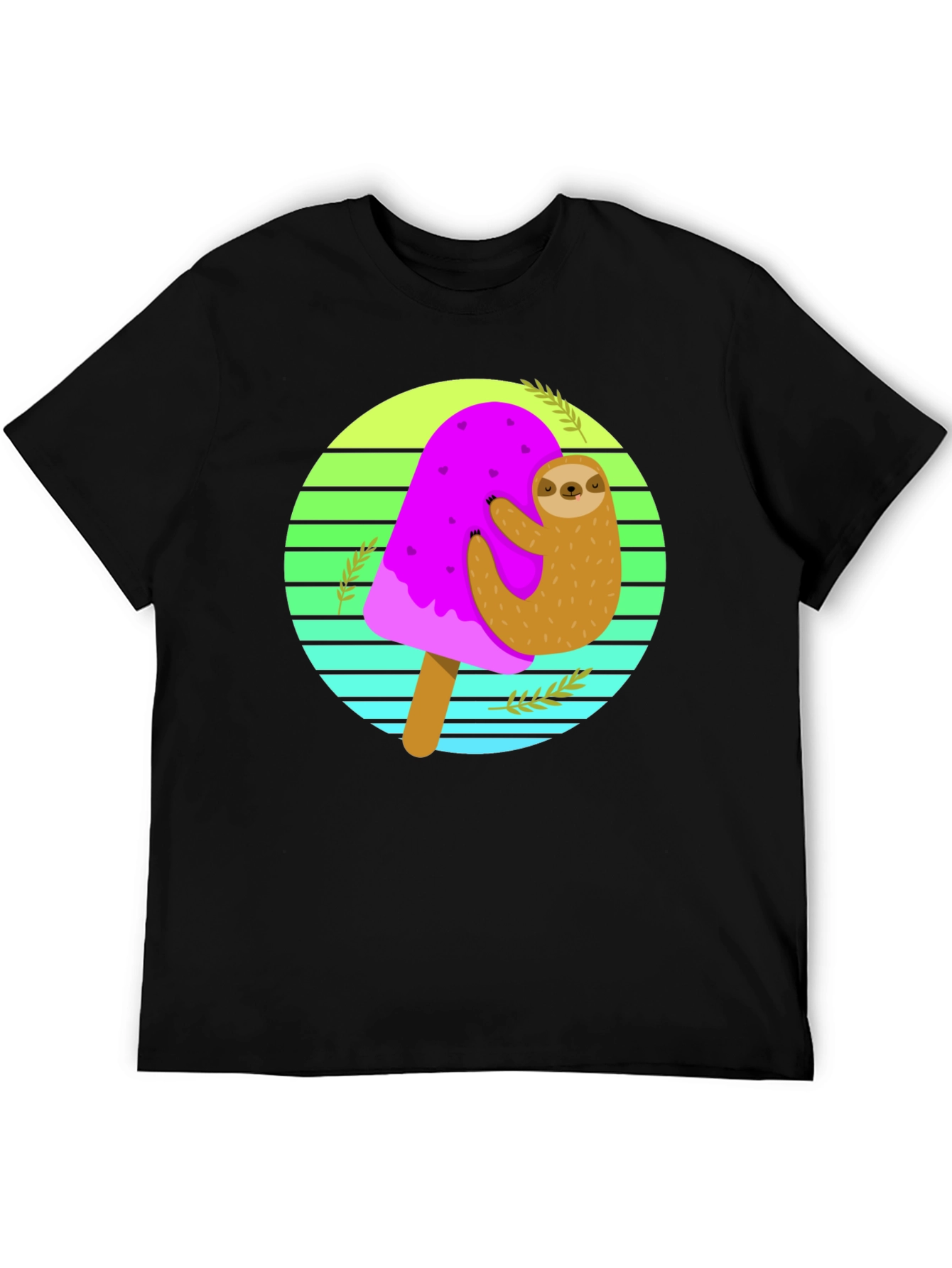 Sloth Ice Cream Graphic Tee - Comfy Cotton Blend