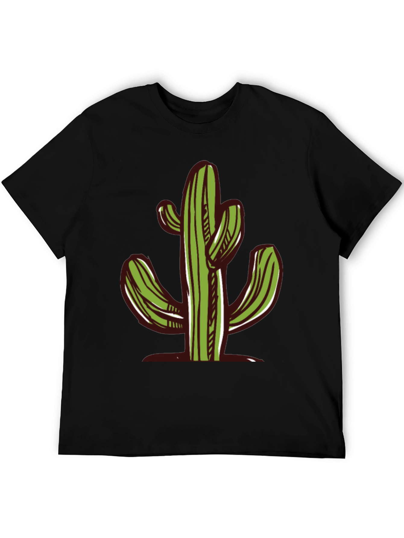 Cactus Graphic Black T-Shirt - Desert Vibes