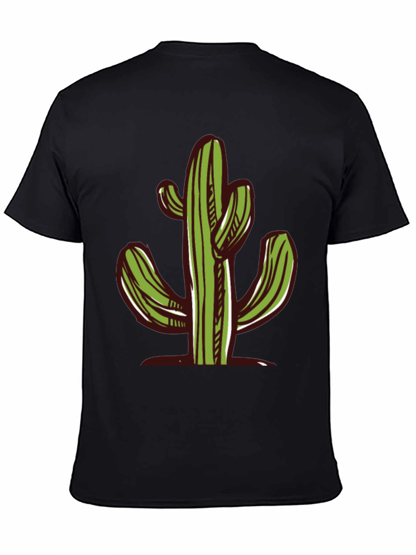 Cactus Graphic Black T-Shirt - Desert Vibes