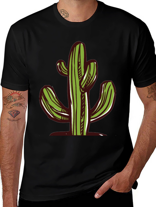 Cactus Graphic Black T-Shirt - Desert Vibes