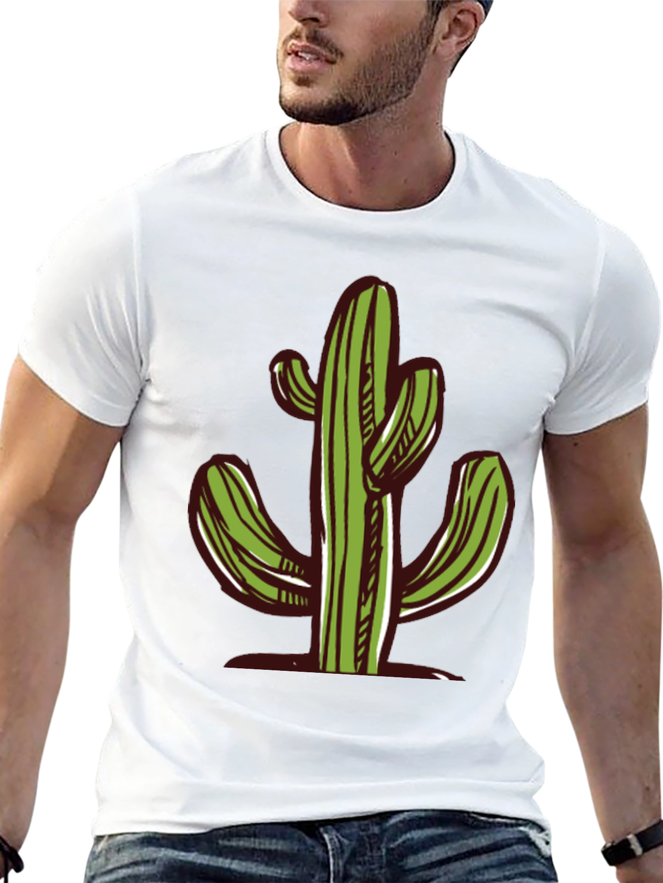 Cactus Graphic Black T-Shirt - Desert Vibes