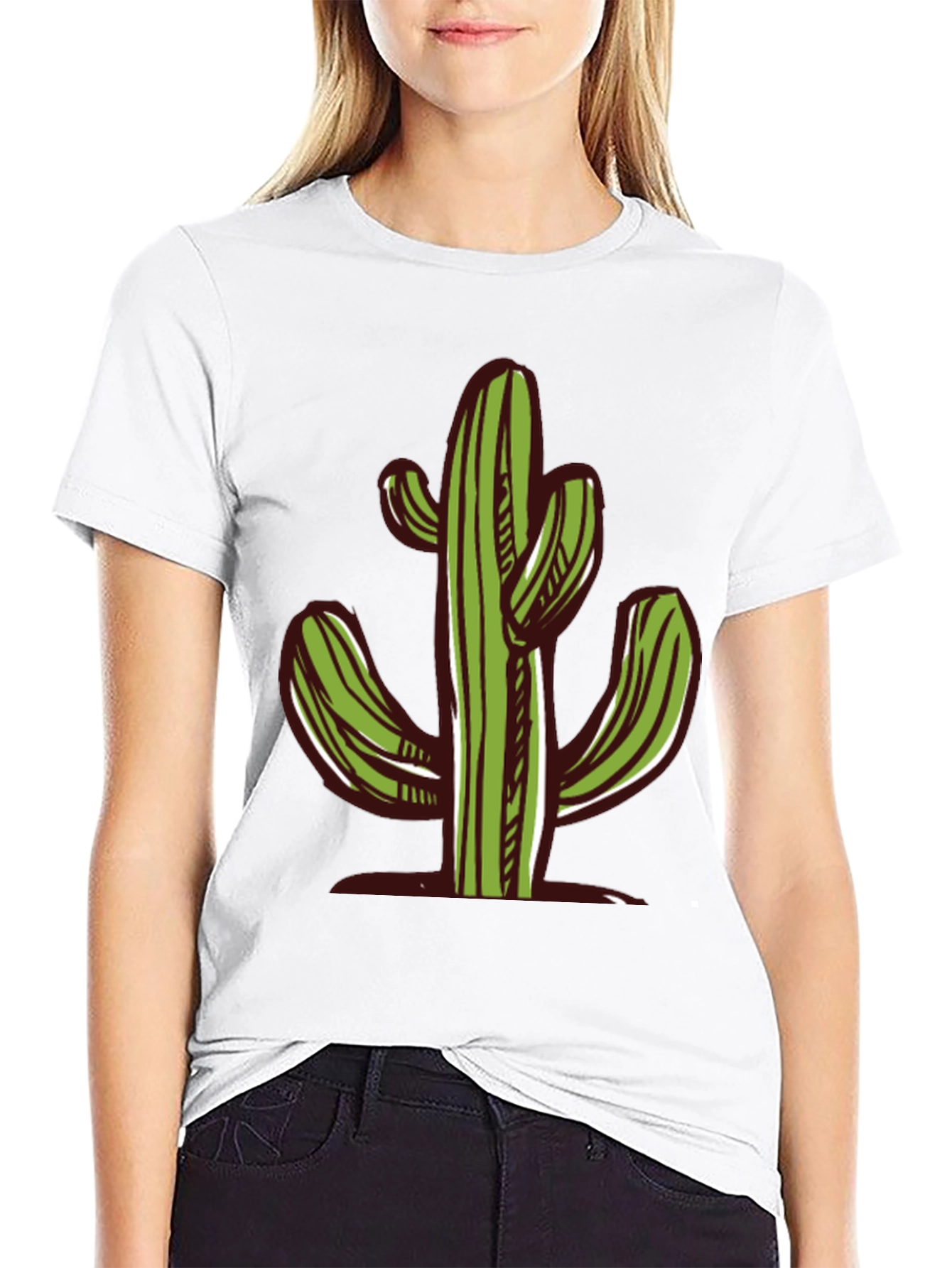 Cactus Graphic Black T-Shirt - Desert Vibes