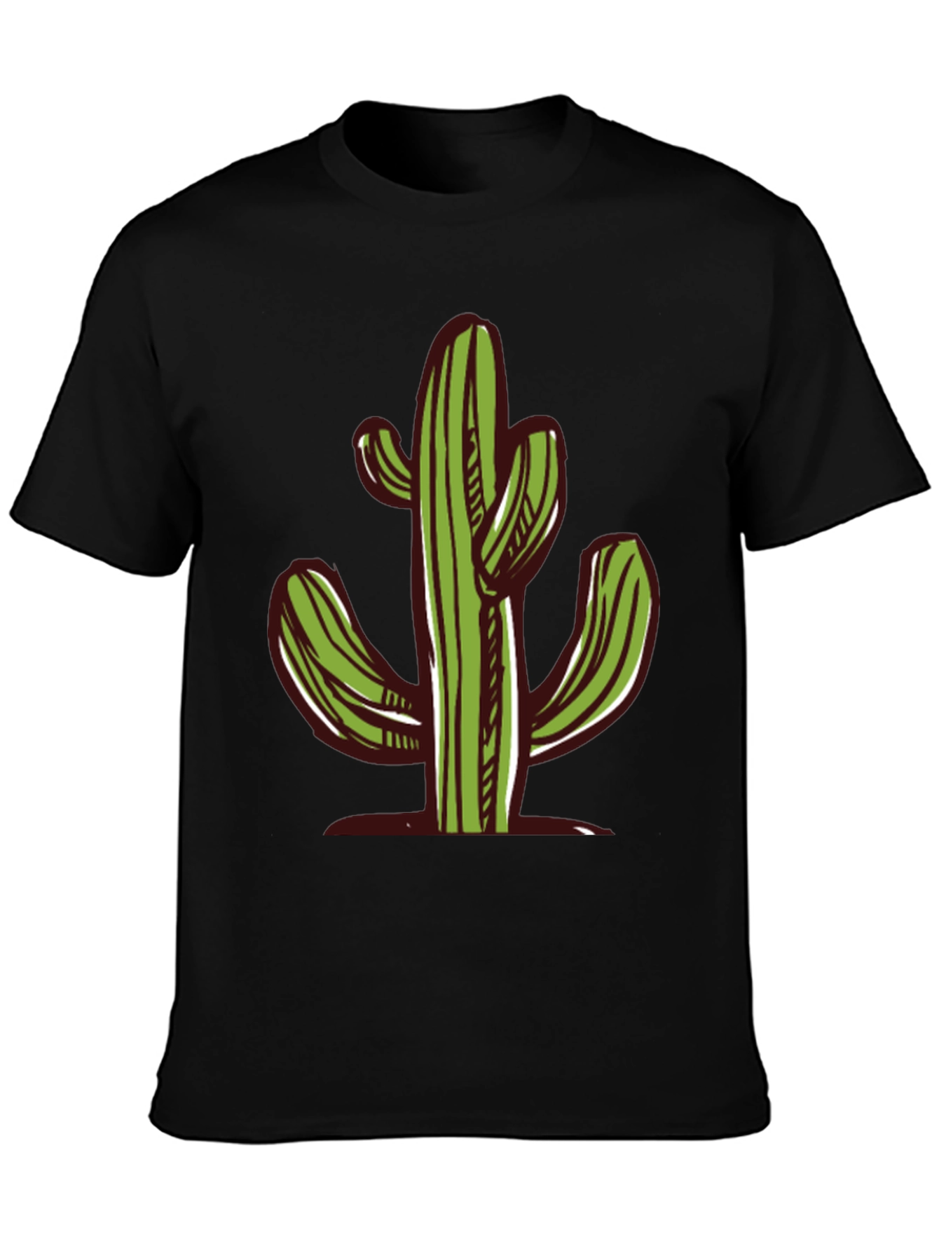 Cactus Graphic Black T-Shirt - Desert Vibes