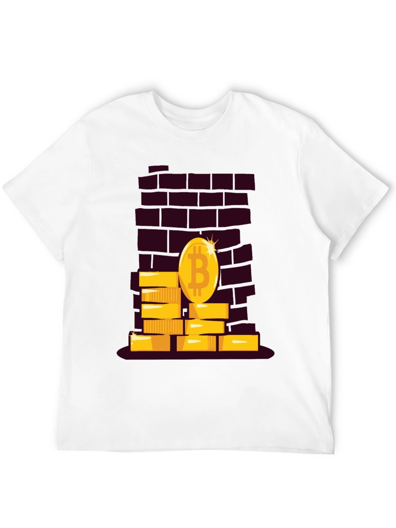 Bitcoin Brick Wall Tee - Crypto Currency T-Shirt