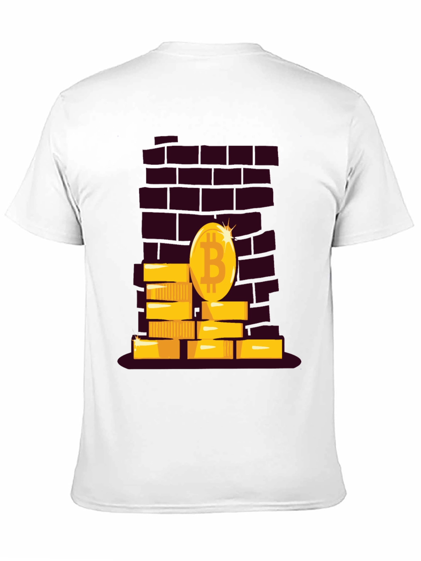 Bitcoin Brick Wall Tee - Crypto Currency T-Shirt