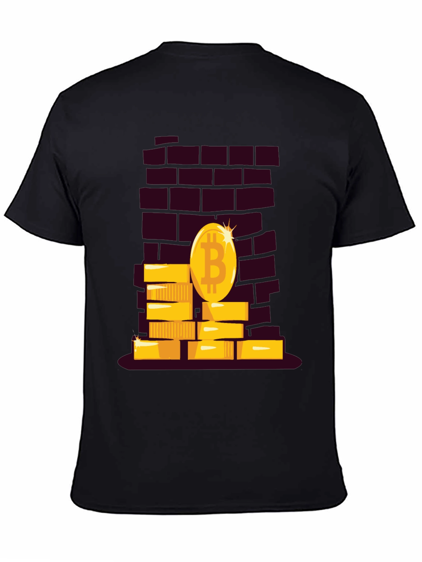 Bitcoin Brick Wall Tee - Crypto Currency T-Shirt
