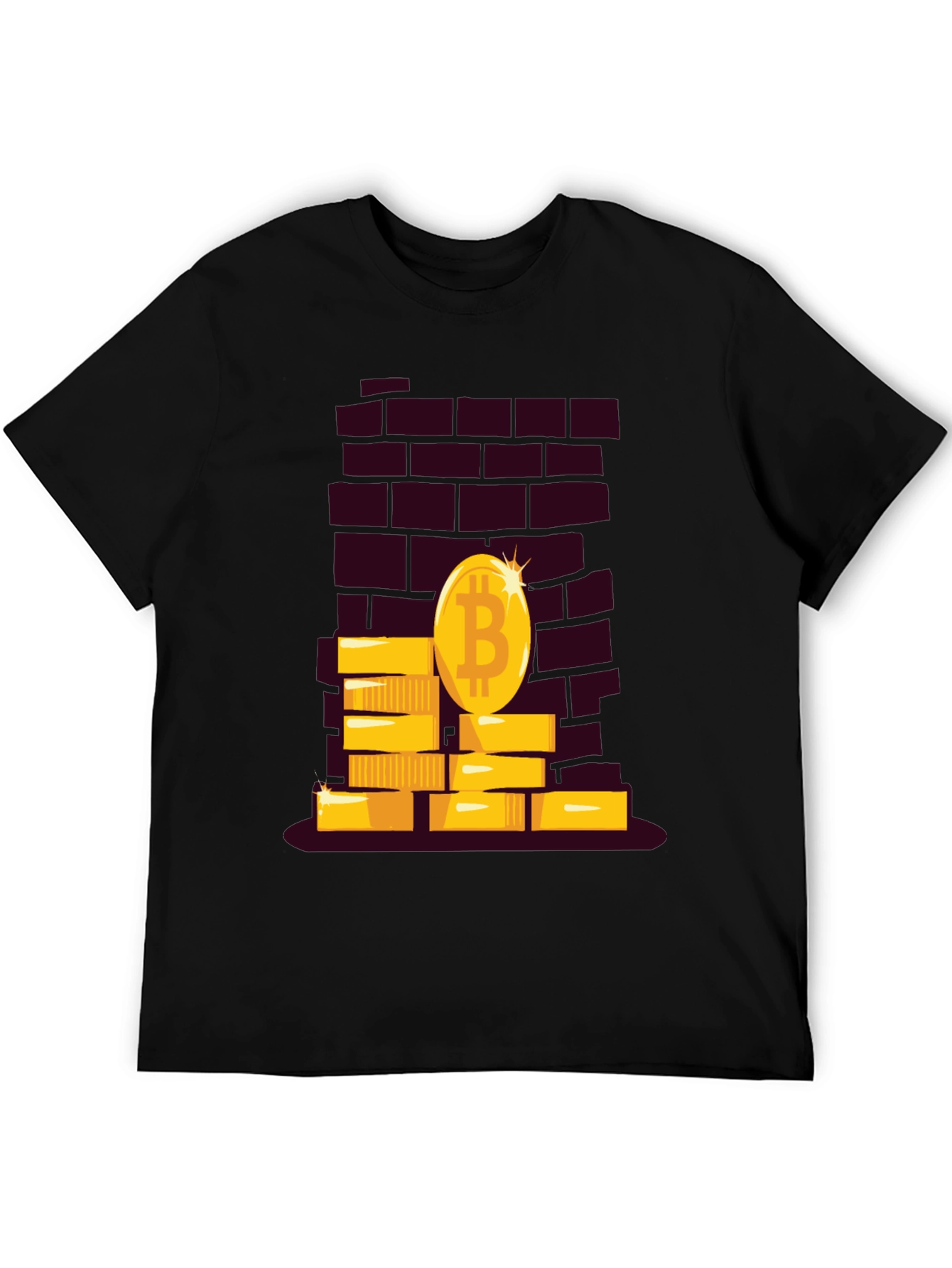 Bitcoin Brick Wall Tee - Crypto Currency T-Shirt