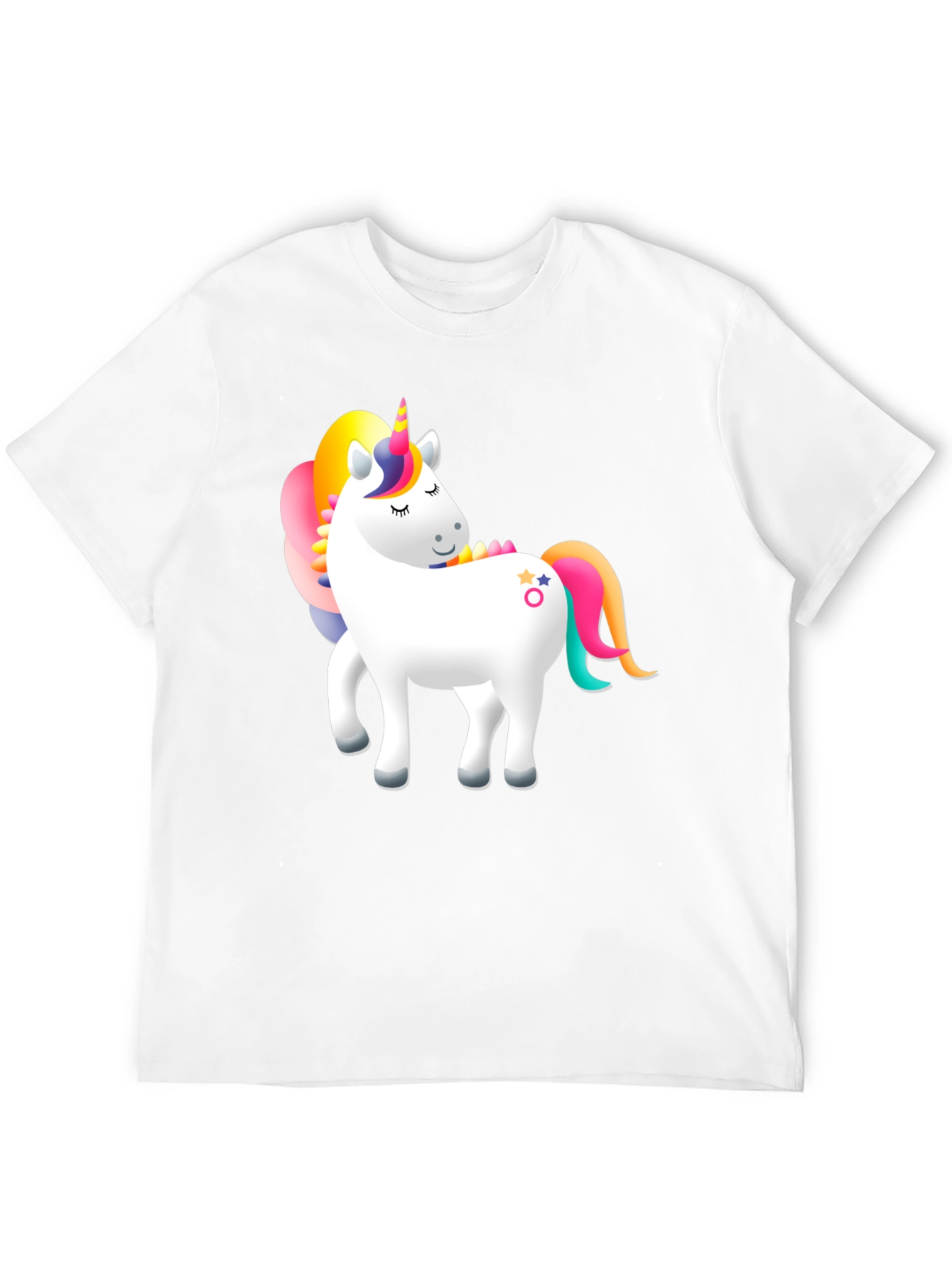 Unicorn Graphic Print Black Tee