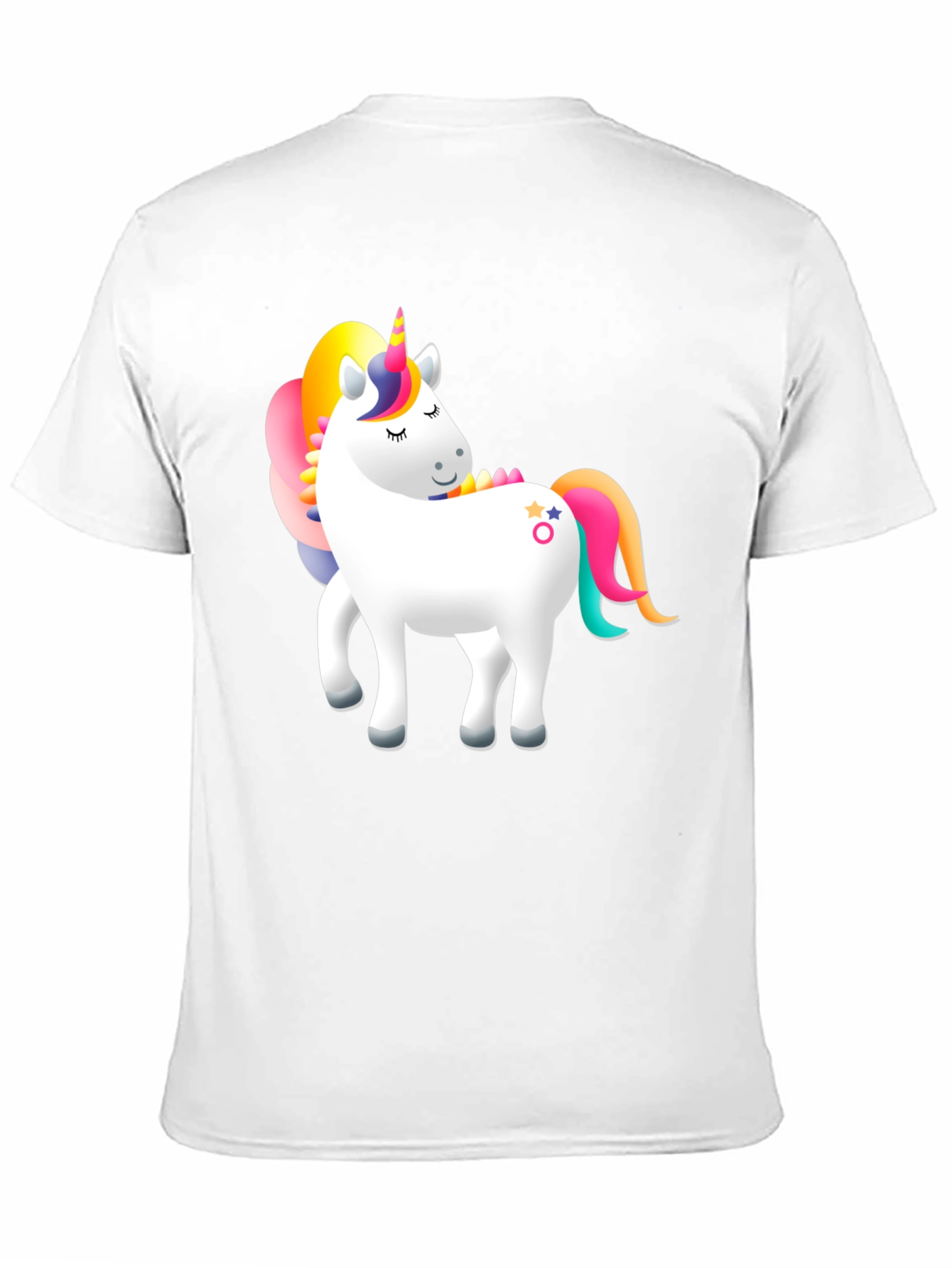 Unicorn Graphic Print Black Tee