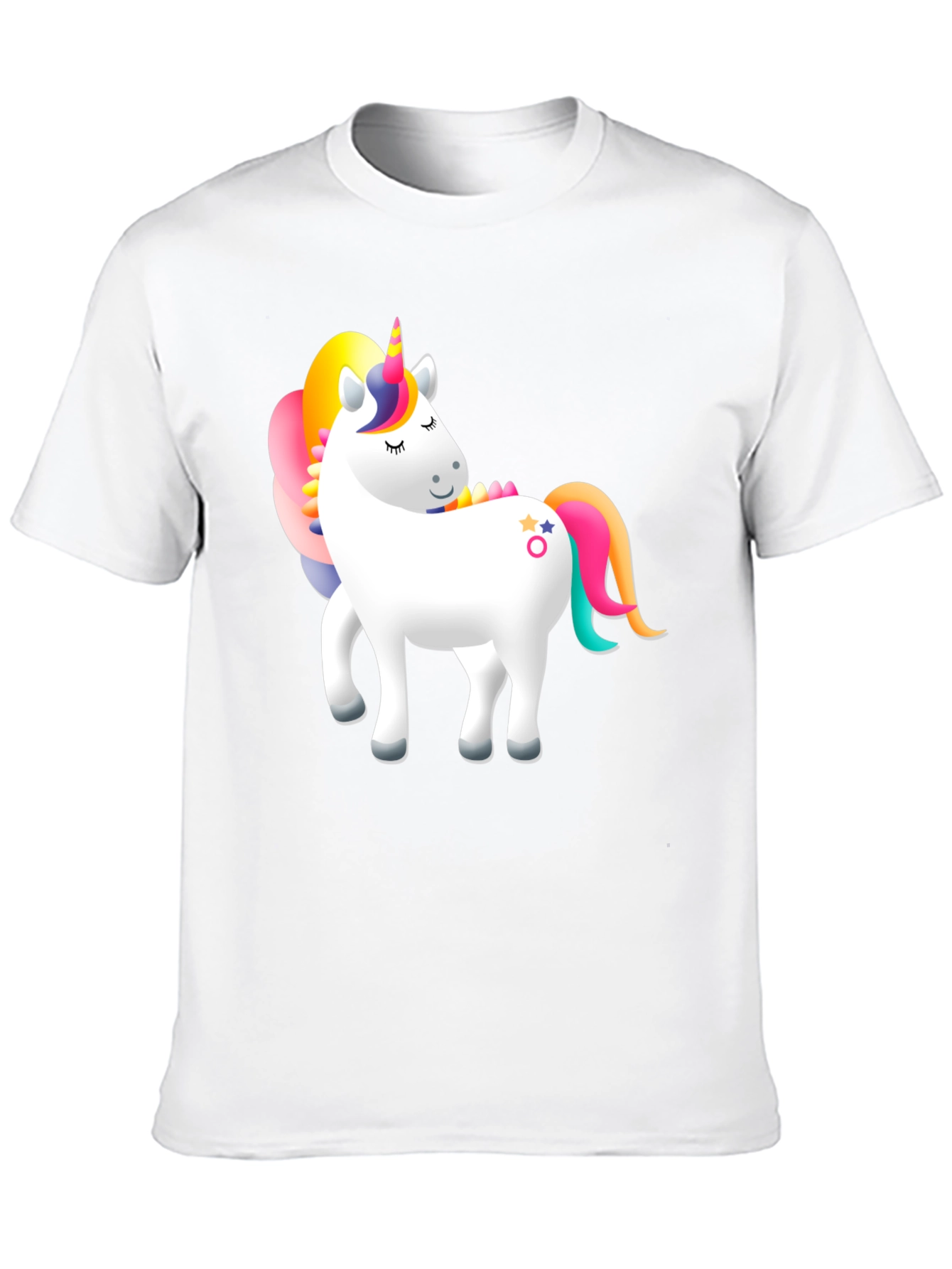 Unicorn Graphic Print Black Tee