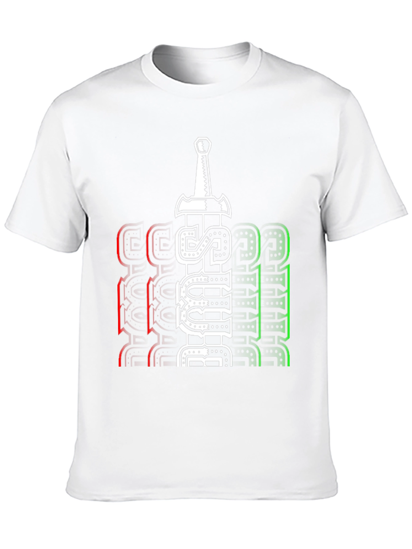 Just Believe Sword Graphic T-Shirt - Casual Style