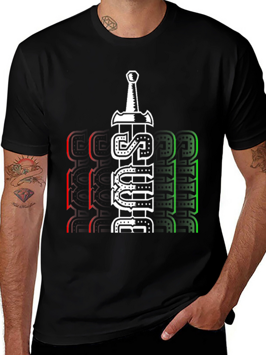 Just Believe Sword Graphic T-Shirt - Casual Style
