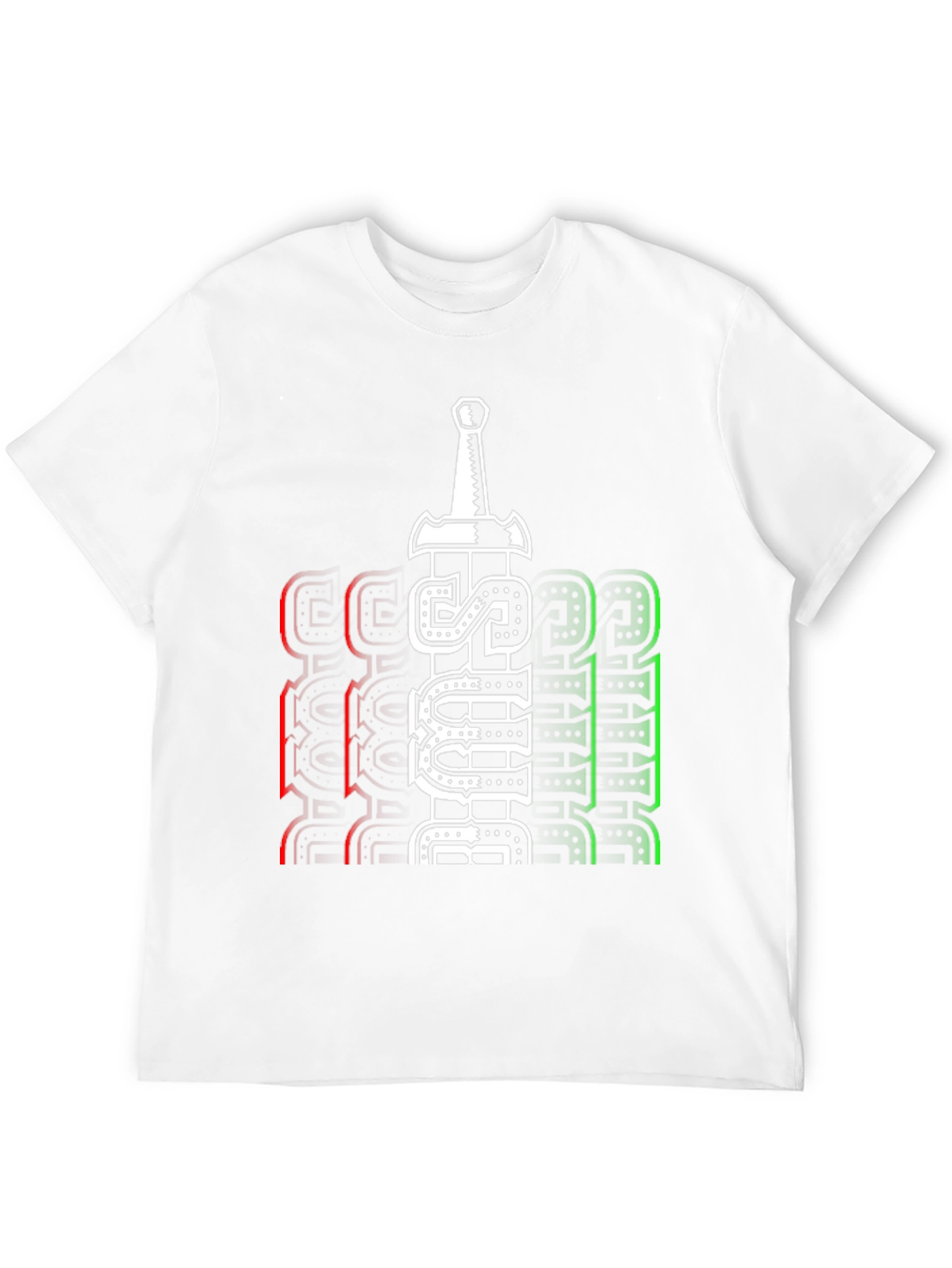 Just Believe Sword Graphic T-Shirt - Casual Style